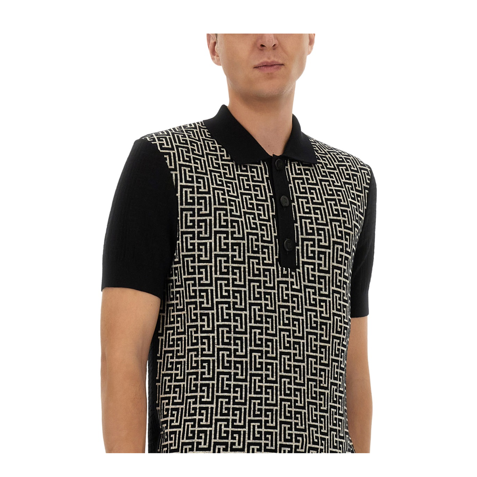 Monogram Polo Shirt Black - Image 2