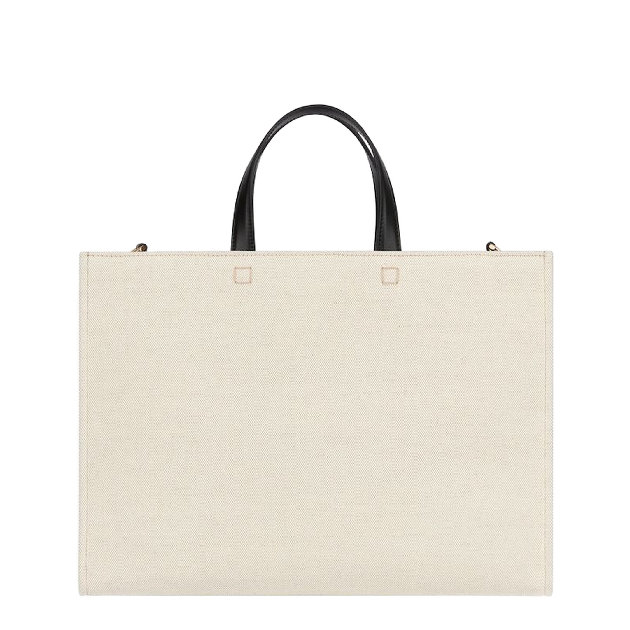 G-Tote Medium Canvas Shopping Bag - Beige/Black - Image 5
