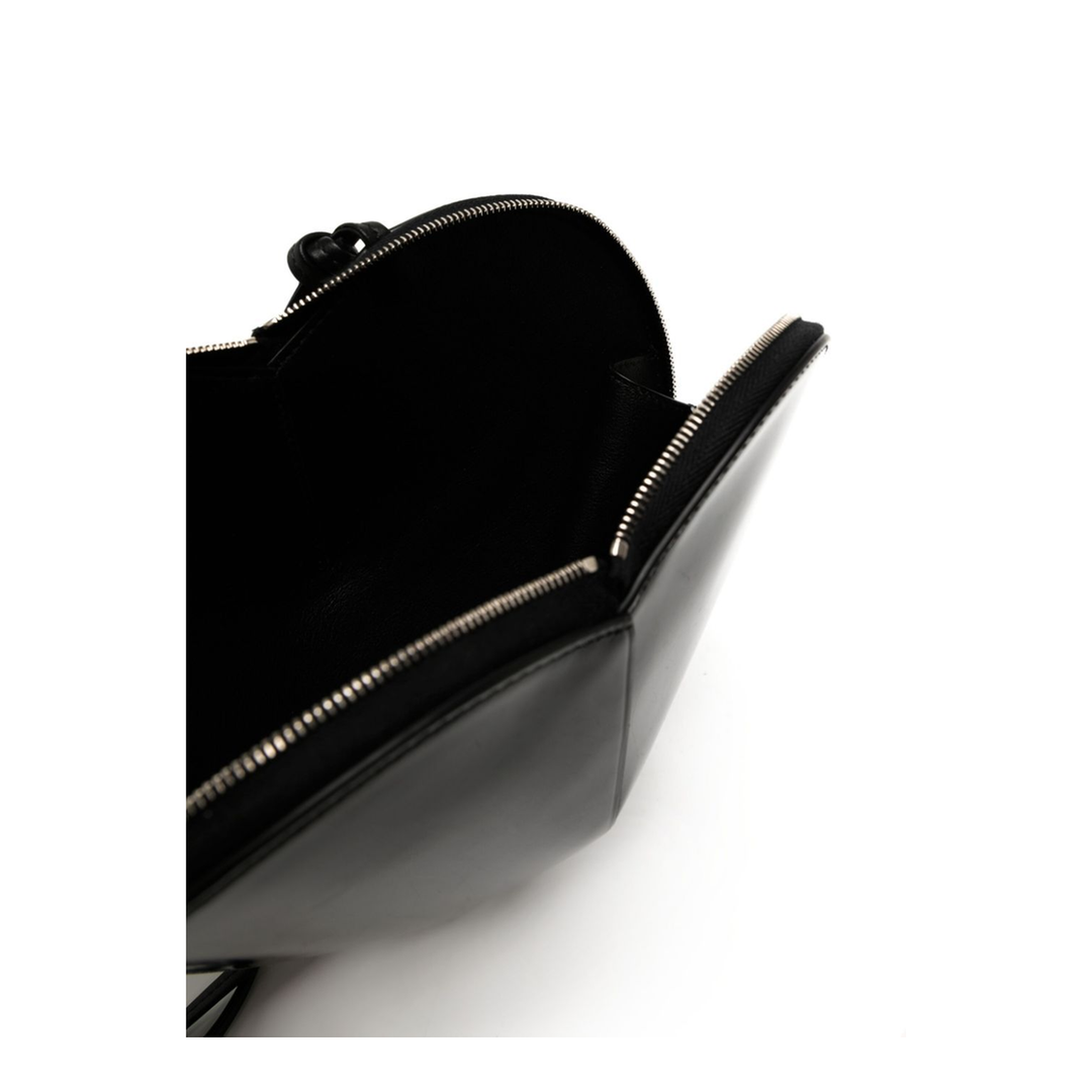 Le Cœur Calfskin Crossbody Bag - Black - Image 3