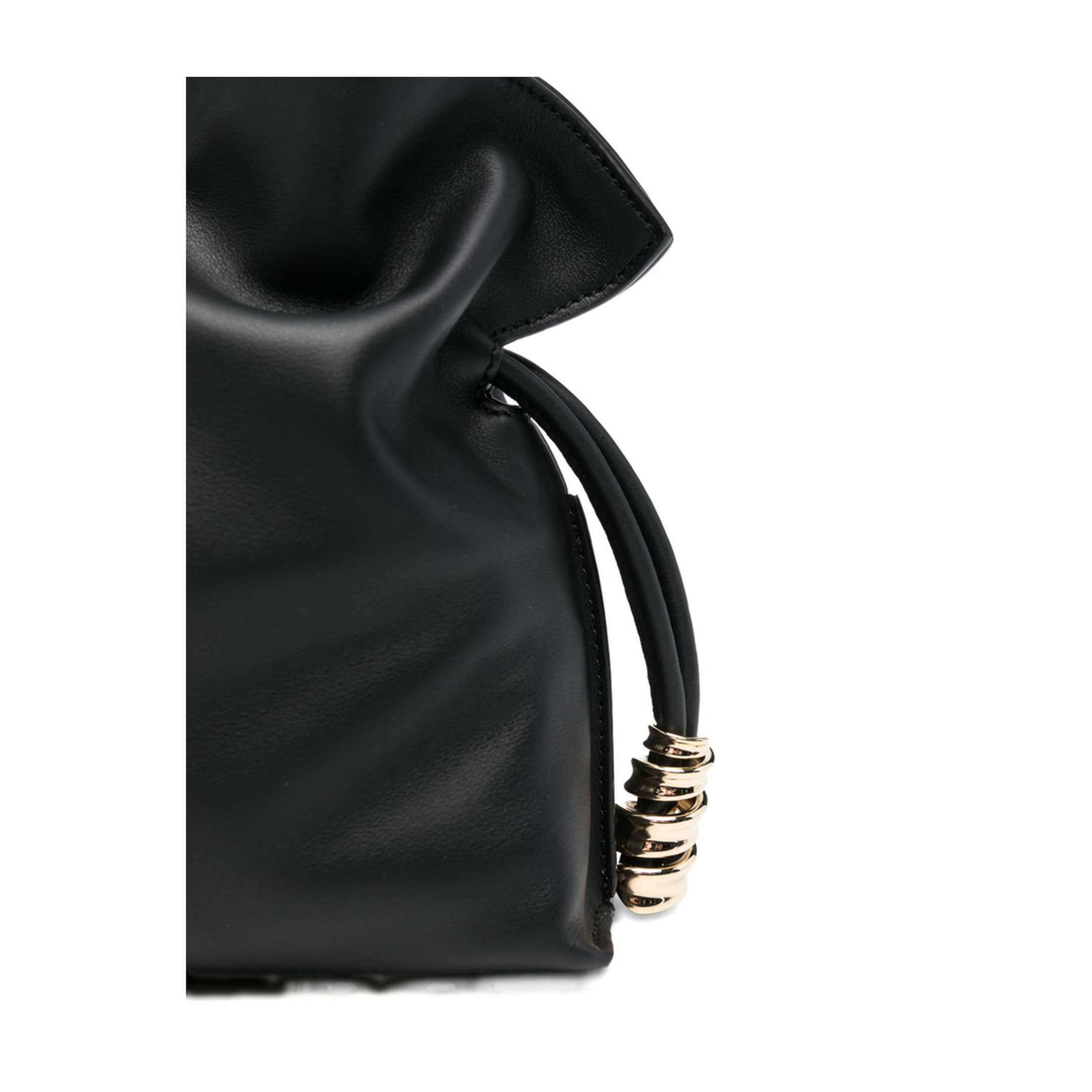 Flamenco Mini Nappa Calfskin Clutch - Black - Image 4