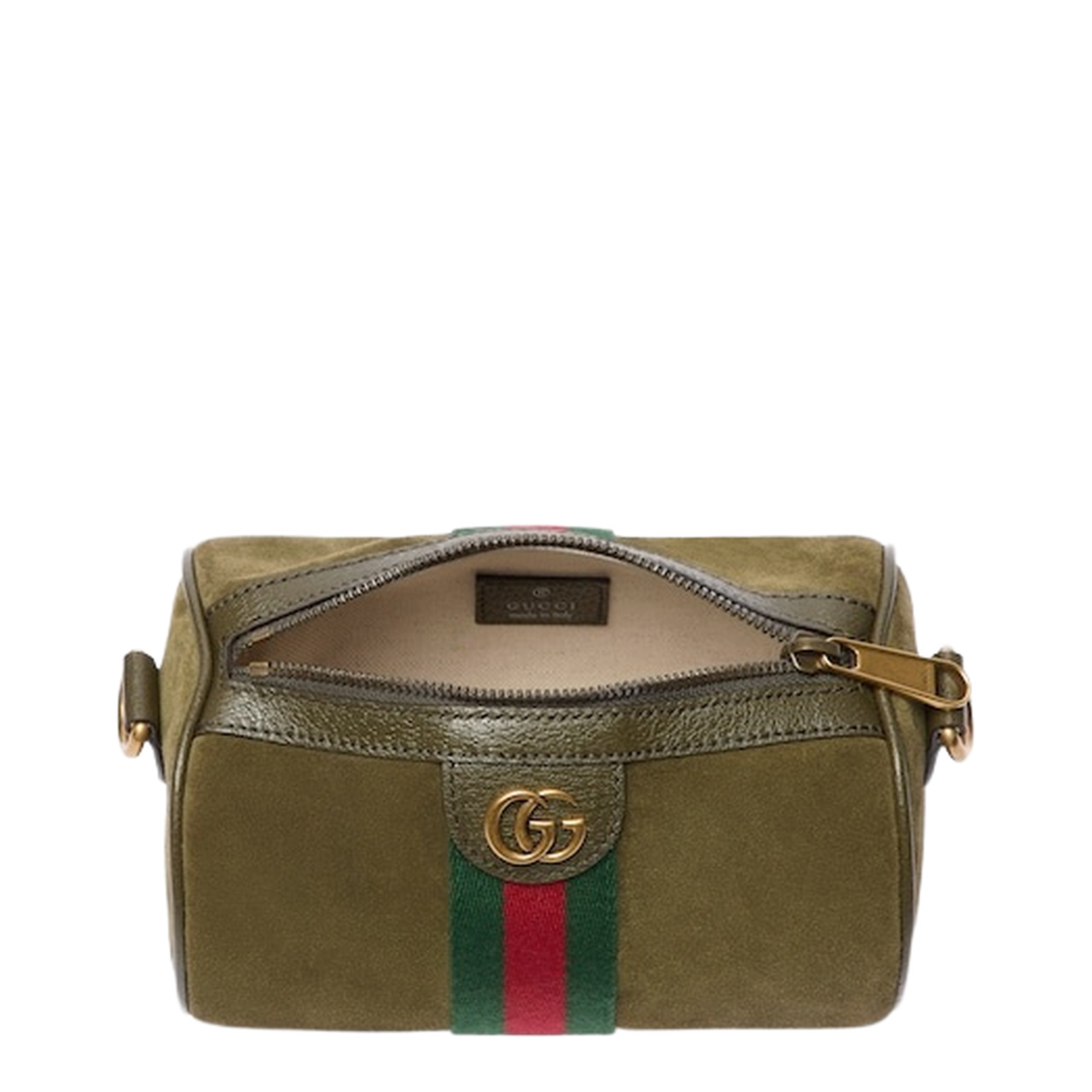 Ophidia Mini Shoulder Bag Suede Dark Green - Image 2