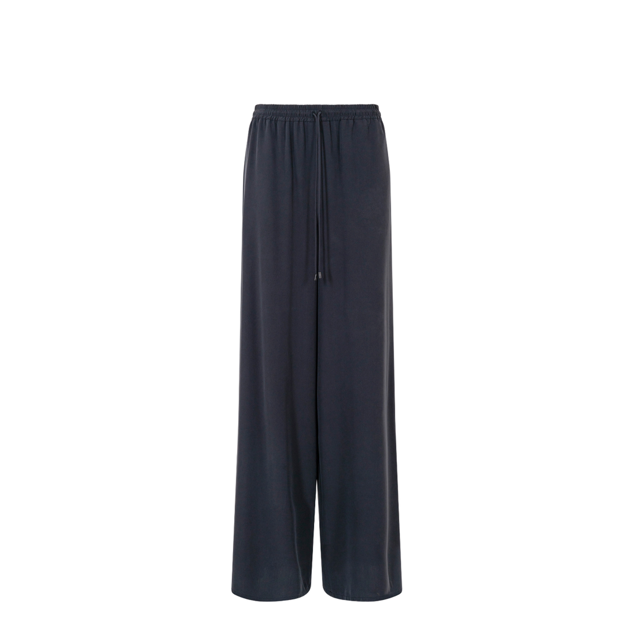 Wide-Fit Washed Silk Trousers - Image 1