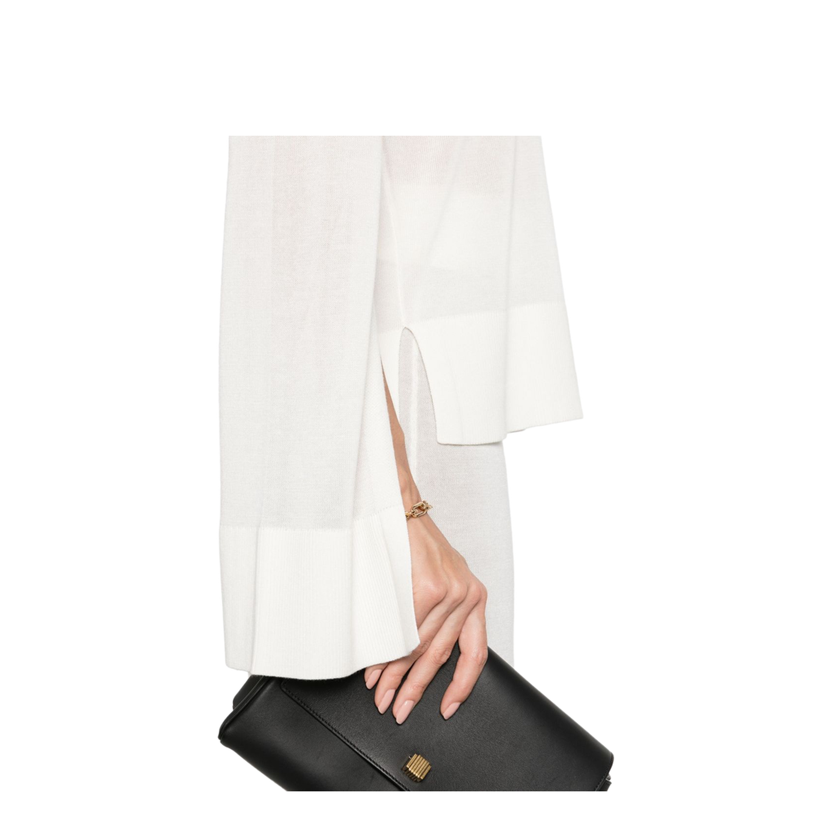 White High-Neck Knit Top - Image 5