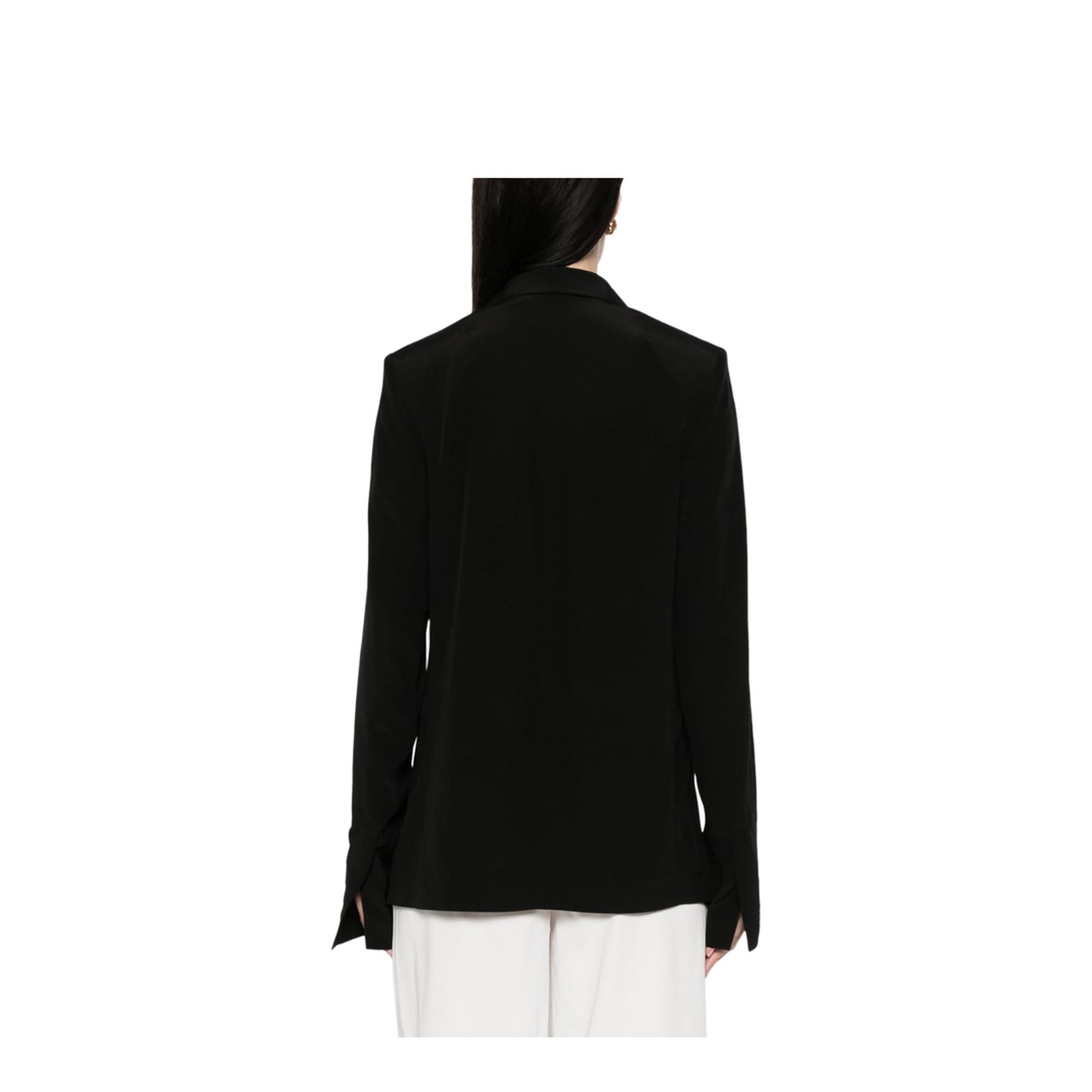 Black Convertible Neck Blazer - Image 3