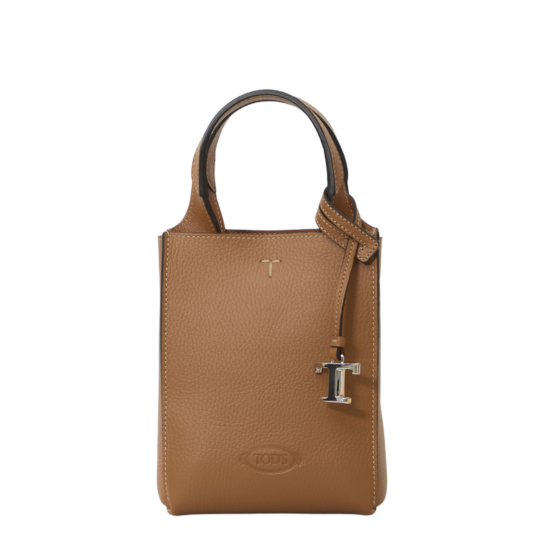 Micro Small Calf Leather Handbag - Brown - Image 1