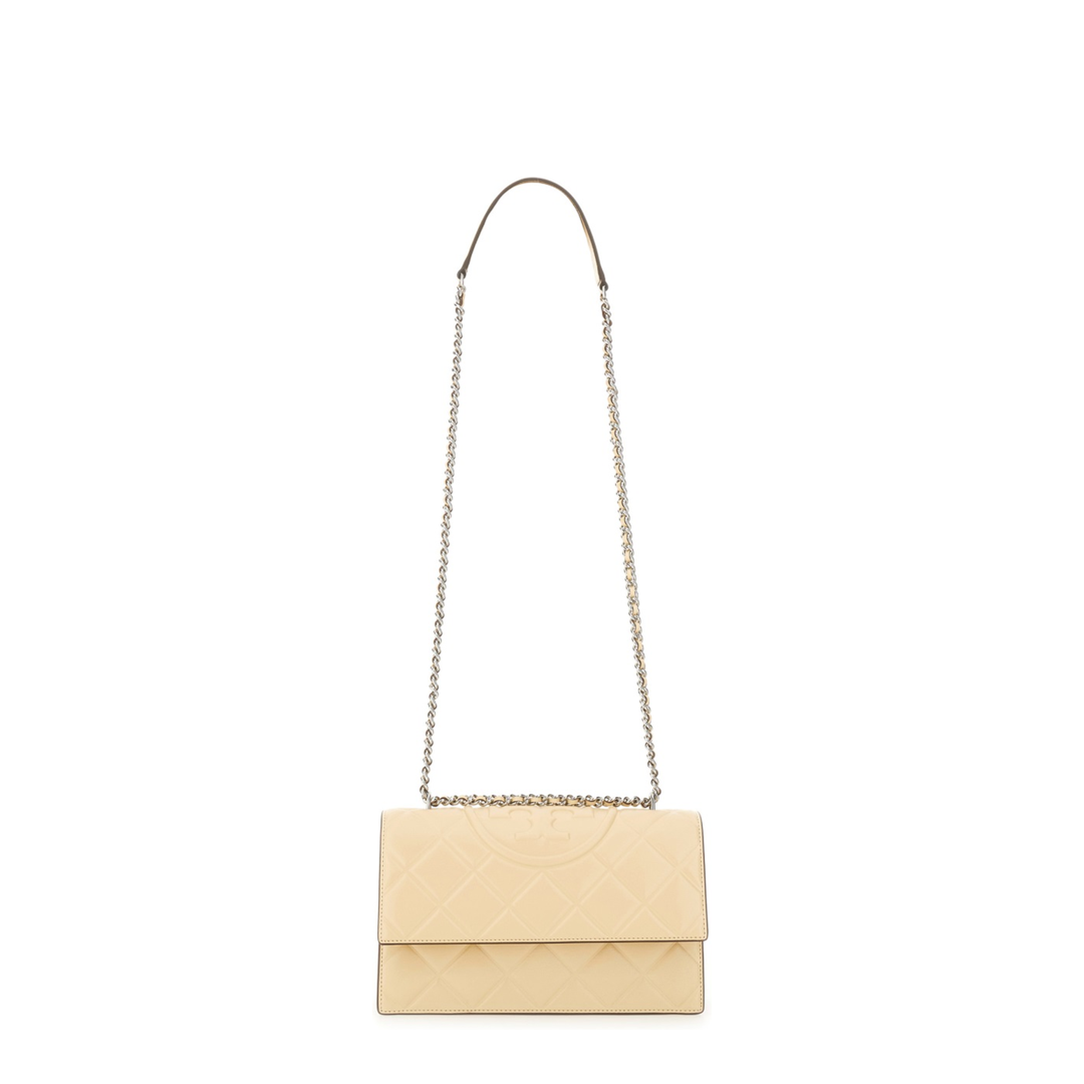 Fleming Calfskin Shoulder Bag - Cream - Image 1