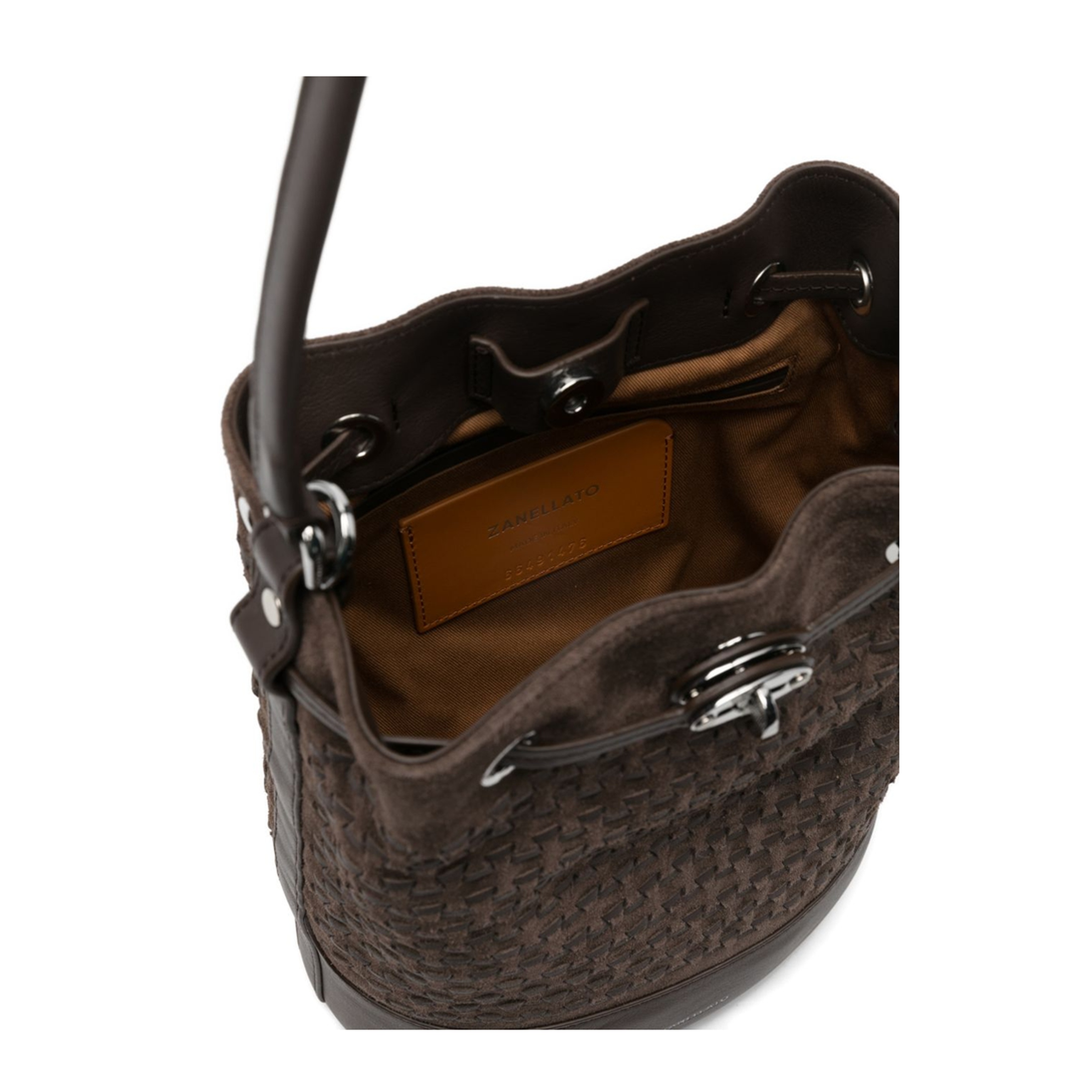 Mondà Small Musiva Suede Bag - Brown Torrone - Image 4