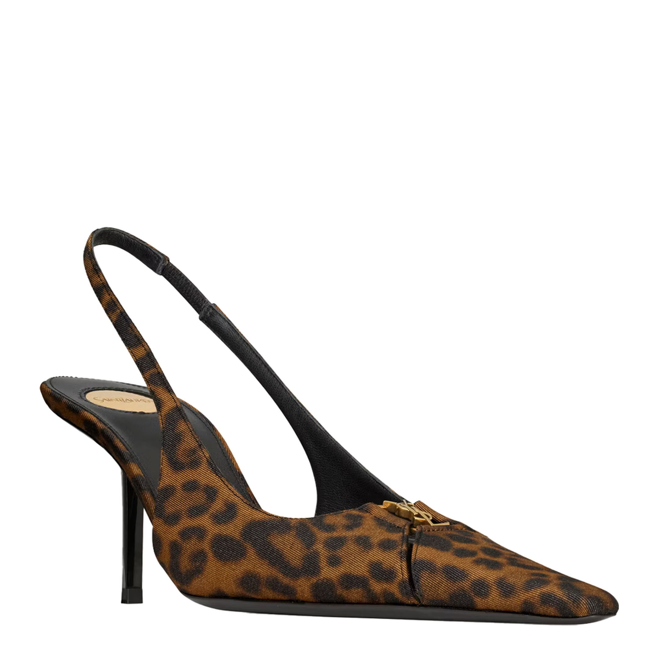 Slingback Pumps in Leopard Grosgrain - Image 3