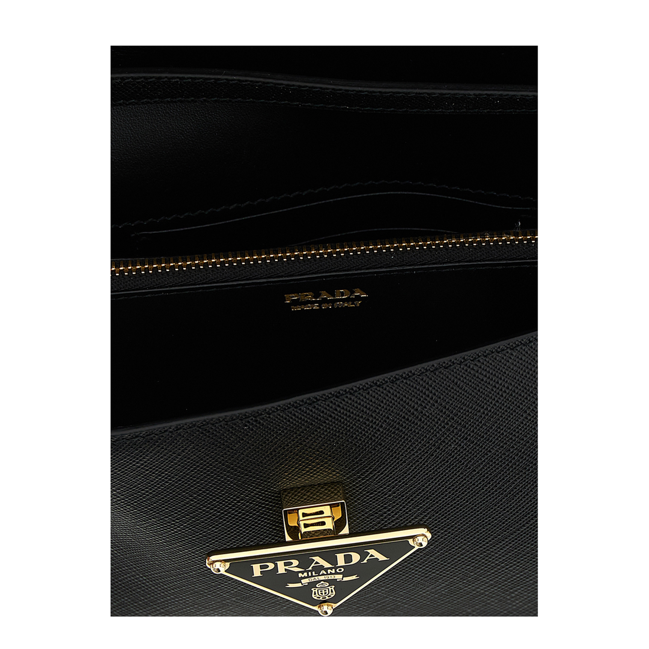 Mini Saffiano Calfskin Crossbody - Black - Image 4