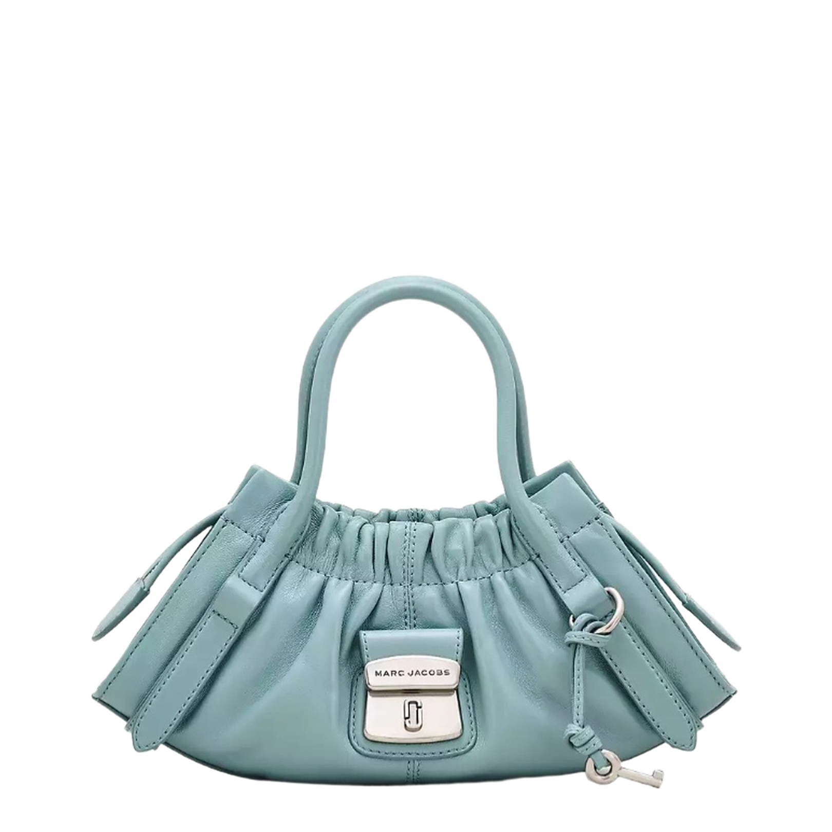 The Satchel Small Leather Handbag Blue - Image 1
