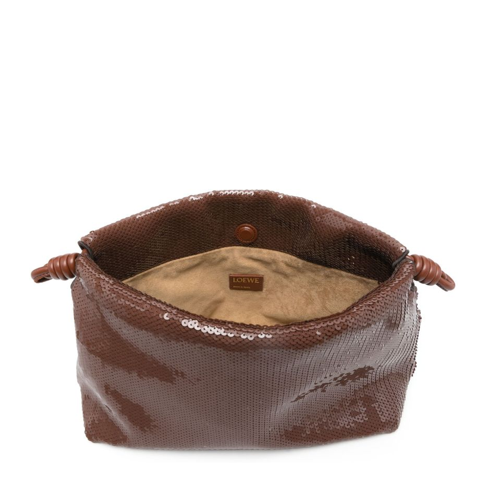 Flamenco Medium Calfskin Clutch - Chocolate - Image 2