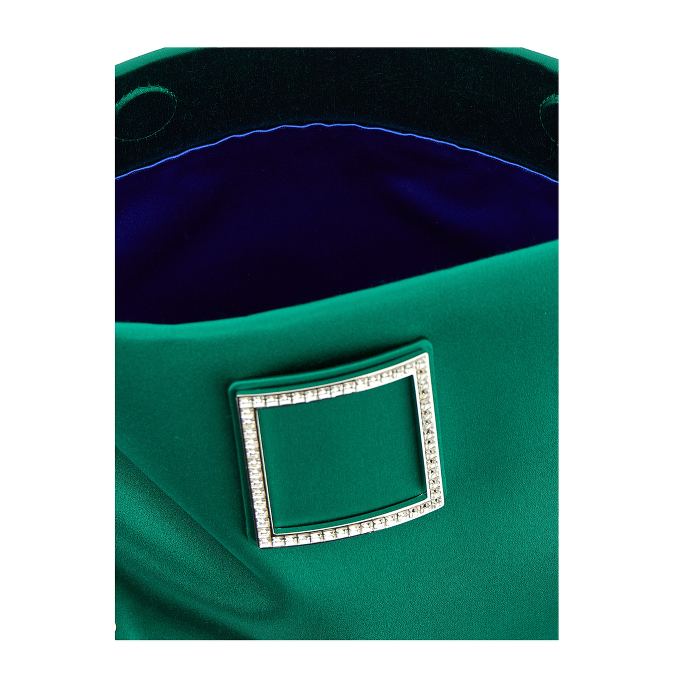 Trompette Clutch Satin Green - Image 4