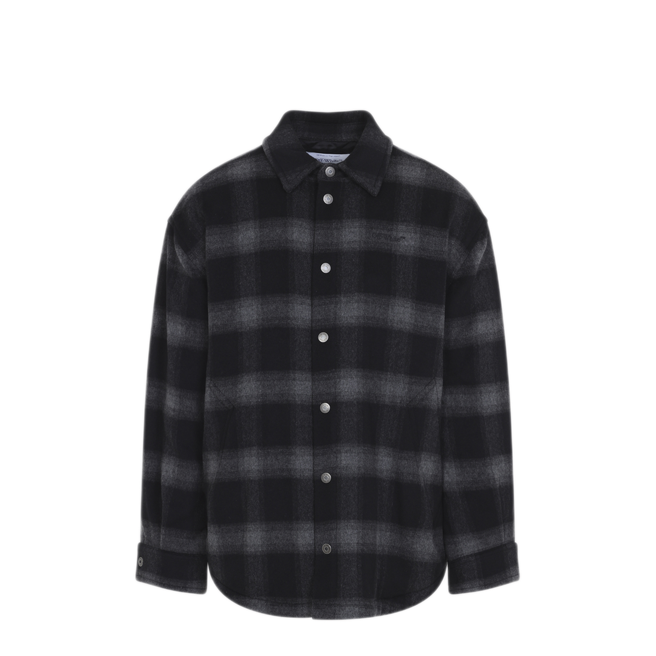 Flannel Wool Overshirt Padded Coat - Image 1