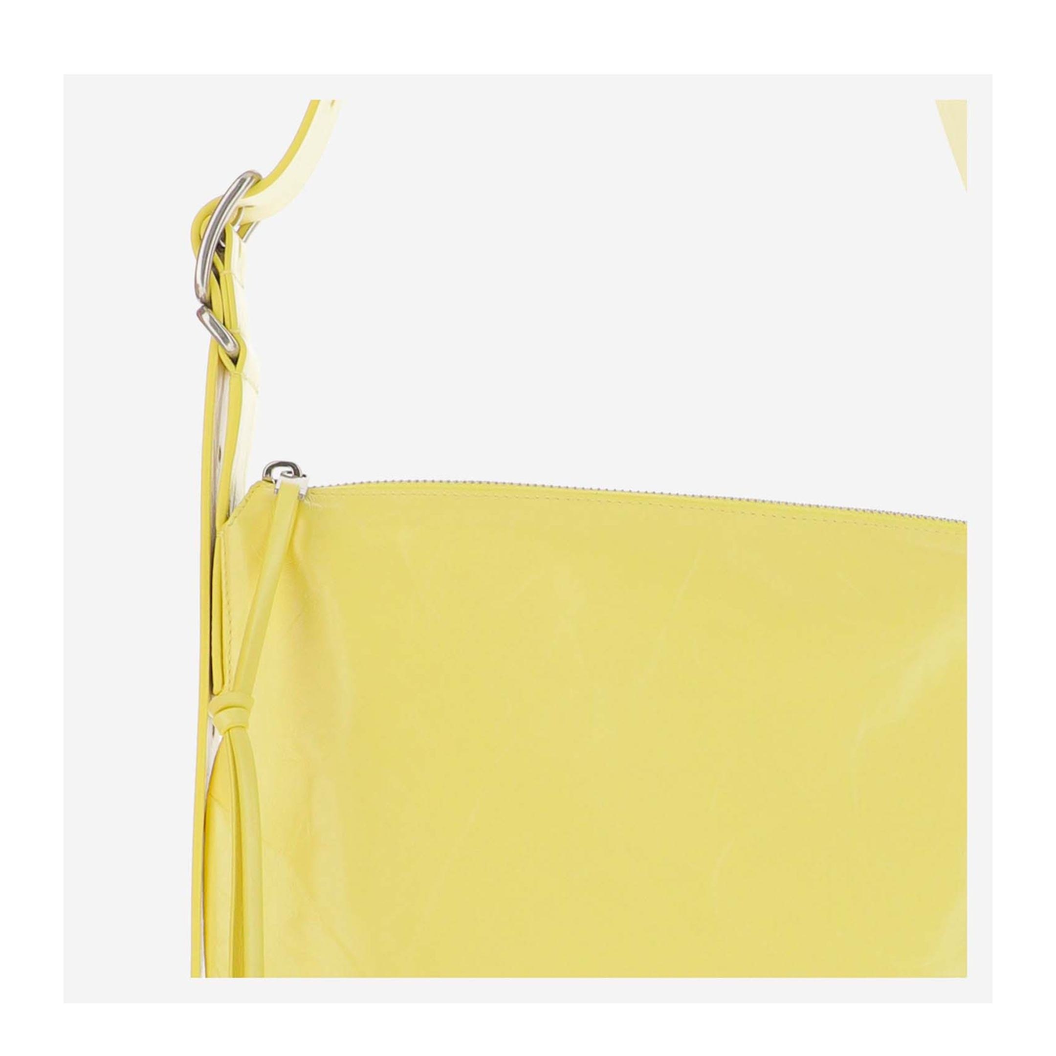 Crinkled Leather Small Shoulder Bag - Image 4