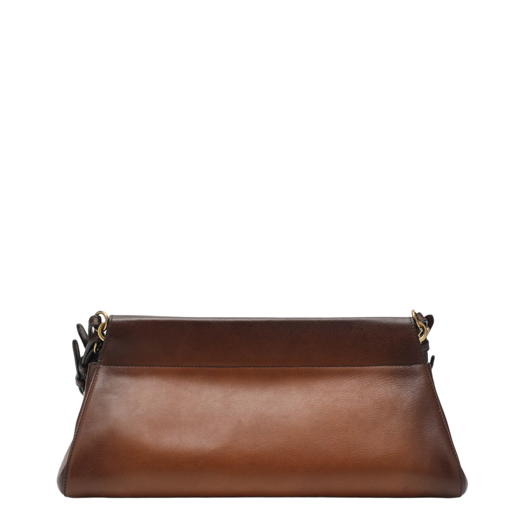 Enchaîné Medium Leather Shoulder Bag - Cognac - Image 2