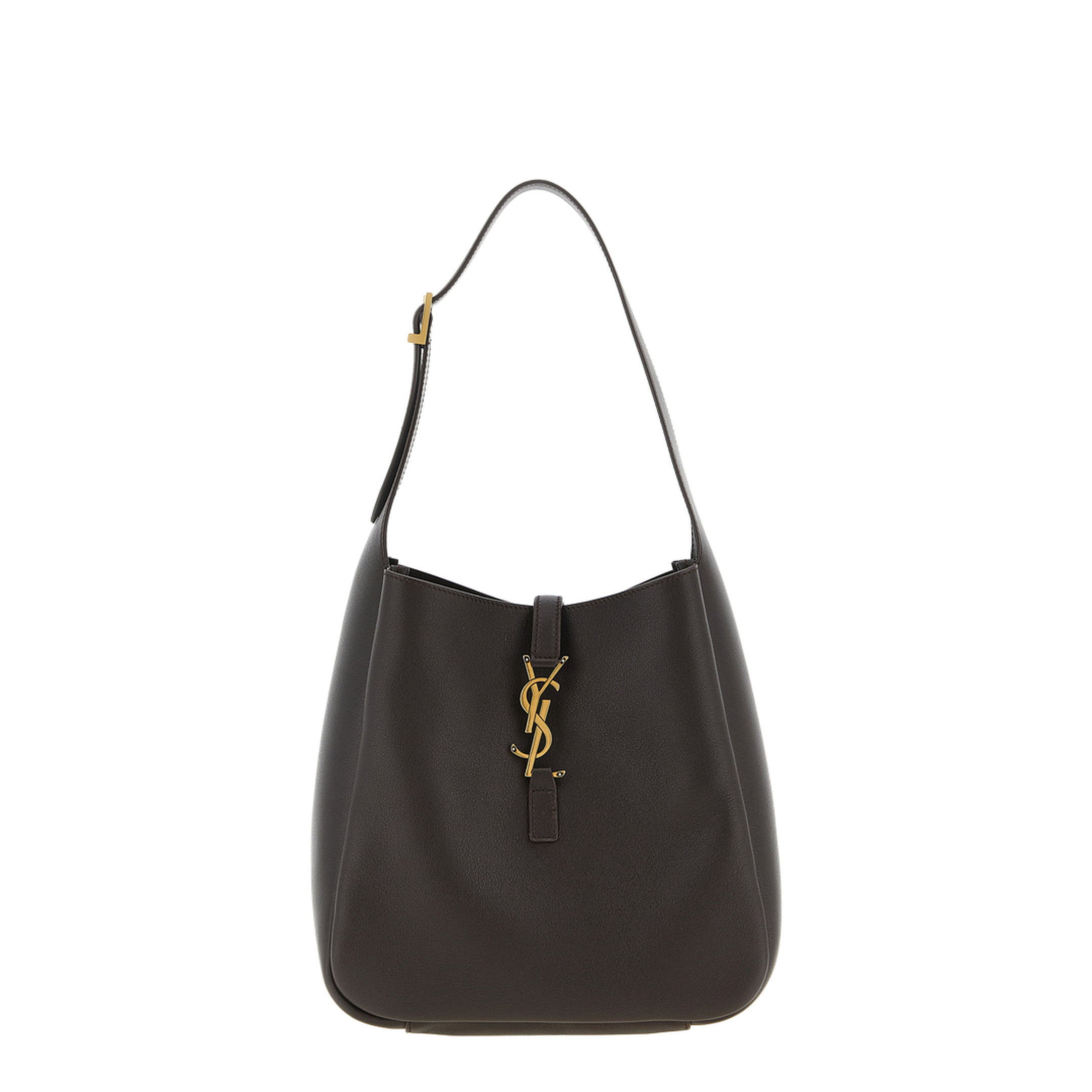 Le 5 À 7 Supple Small Grained Leather Shoulder Bag - Arabica - Image 1
