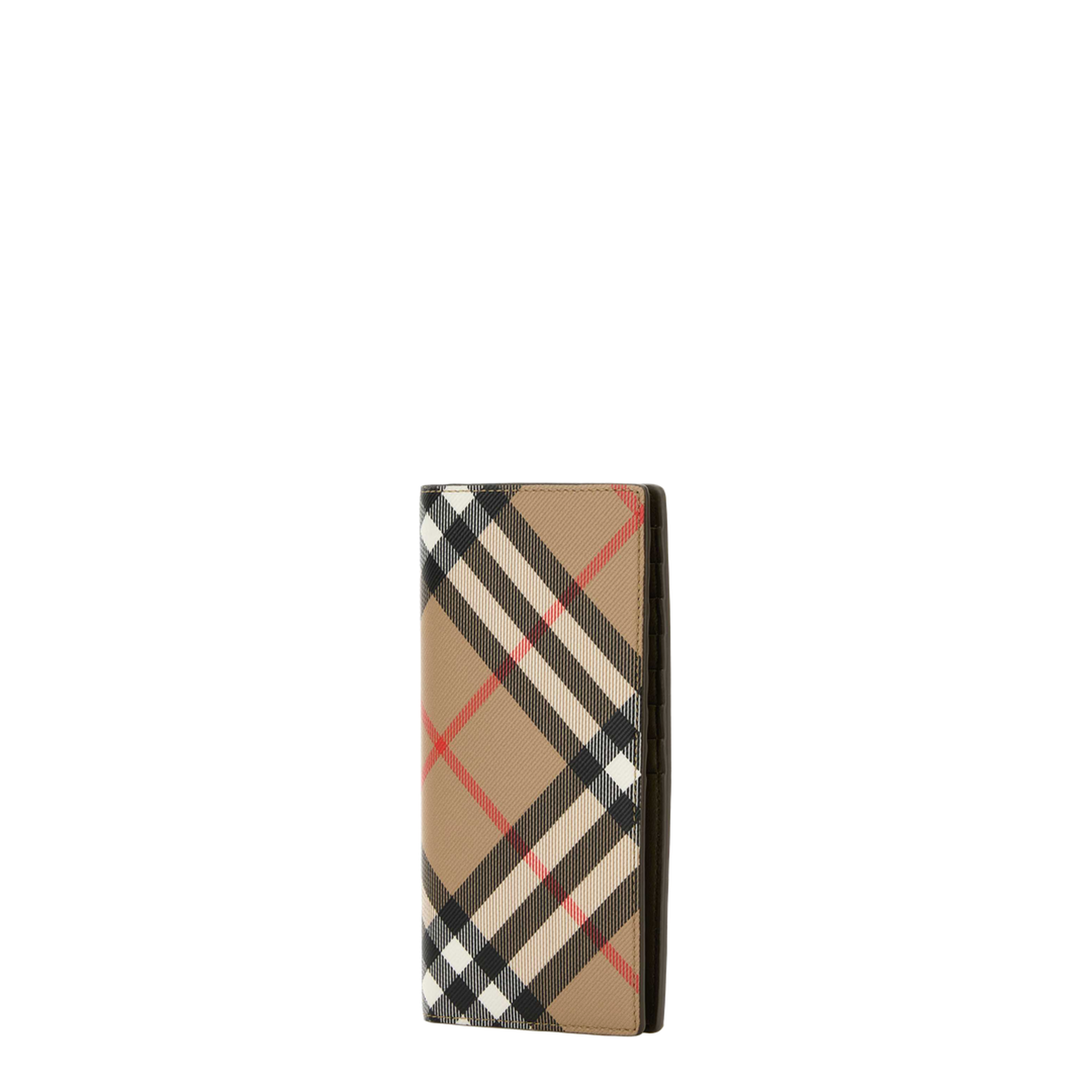 Check Coated Canvas Continental Wallet - Archive Beige / Sand (A2021) - Image 4