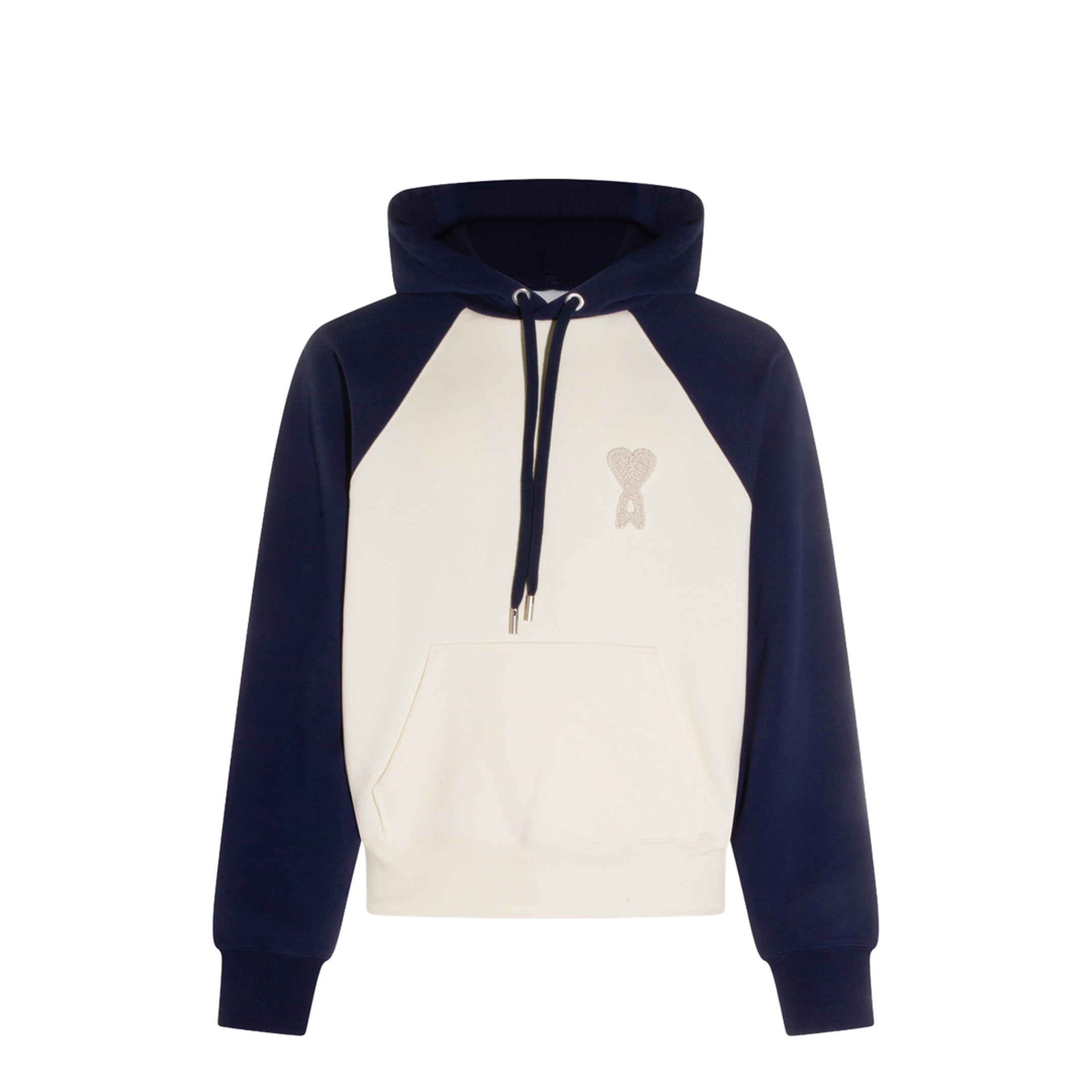 Hoodie in Cream/Blue - Image 1