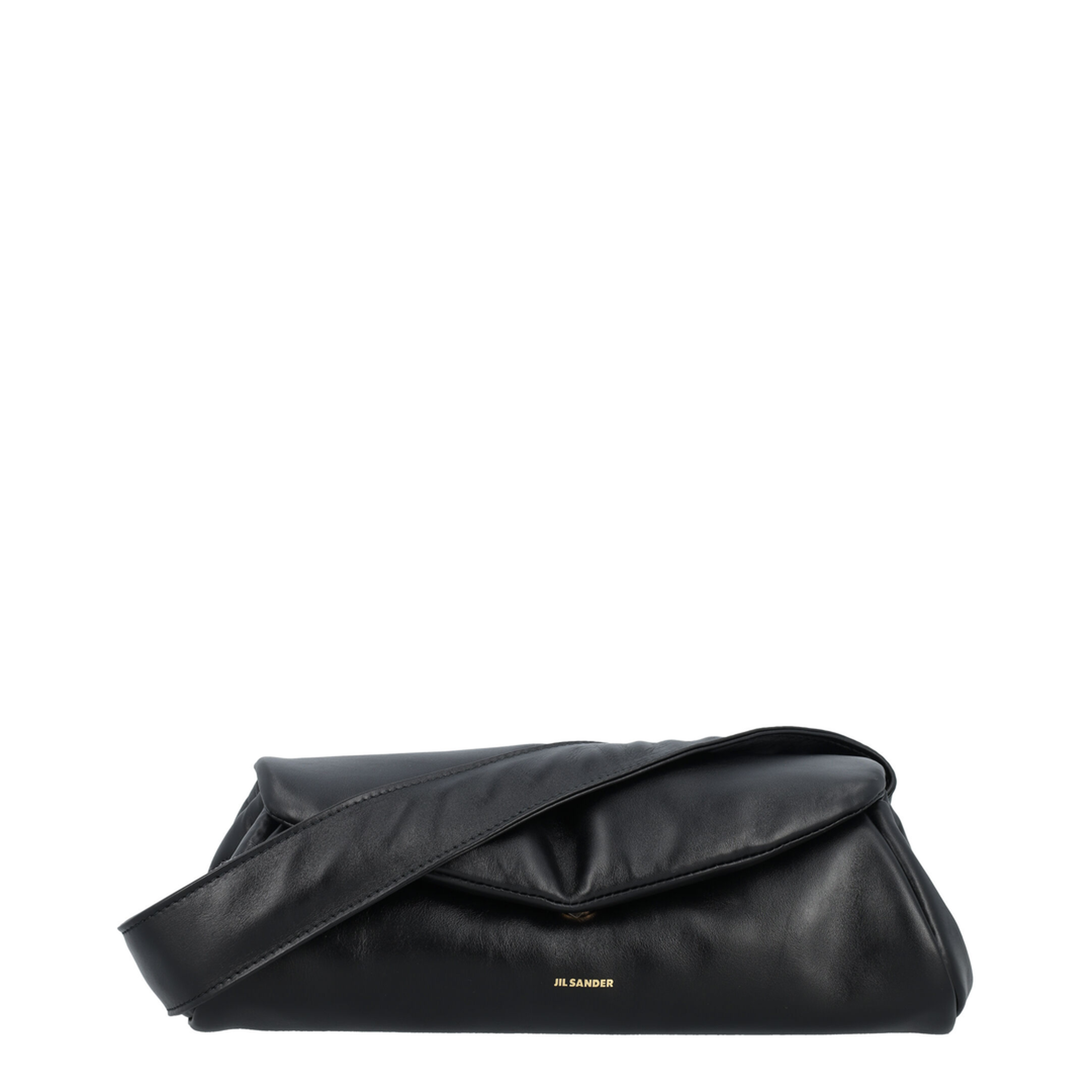 Cannolo Small Calf Leather Shoulder Bag - Black - Image 1