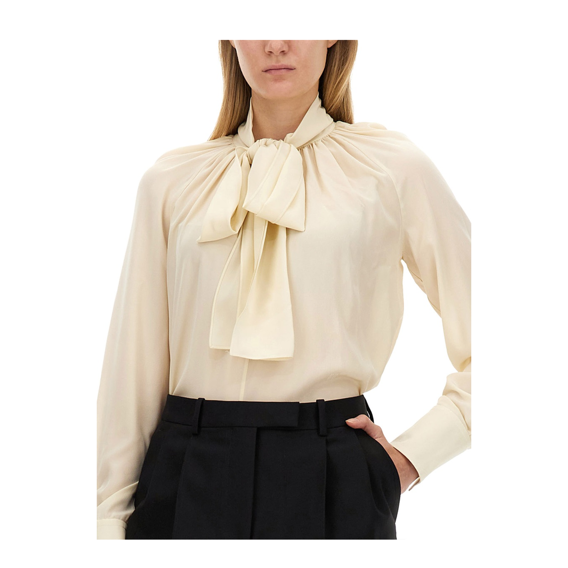 Silk Shirt With Lavallière Collar - Image 4