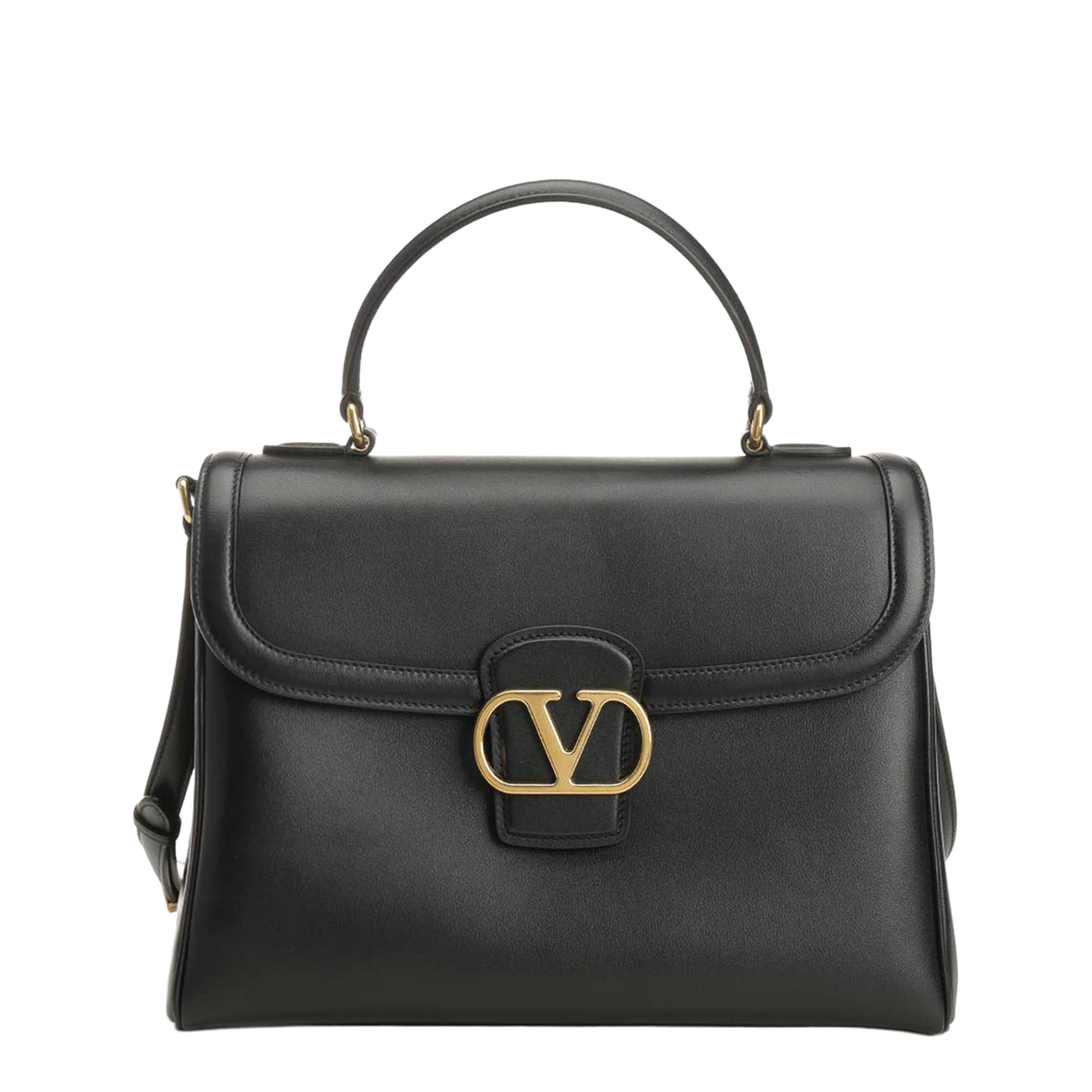 9To5 Medium Calfskin Top Handle Bag - Black - Image 5