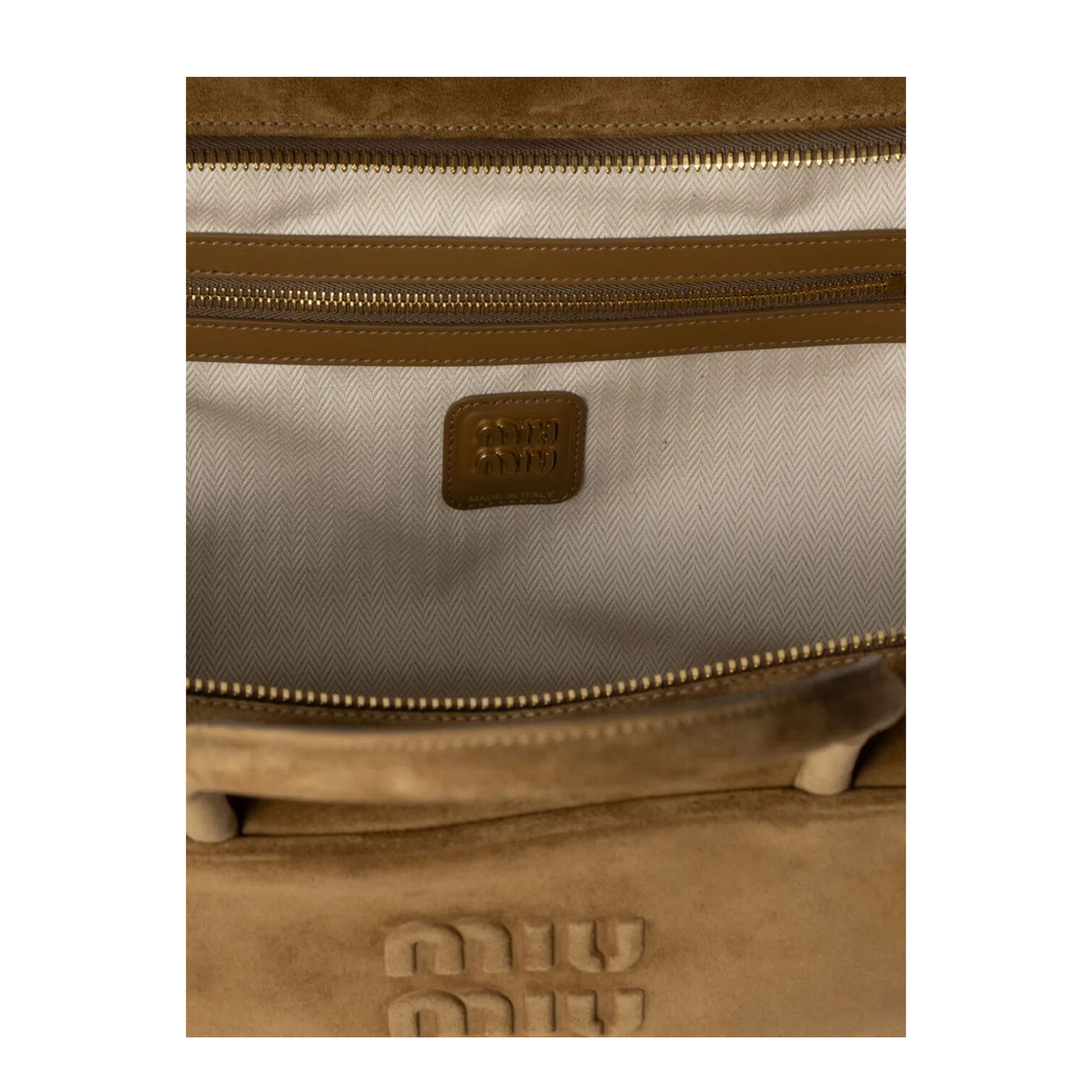 Beau Medium Suede Top-Handle Bag - Olive Green - Image 5