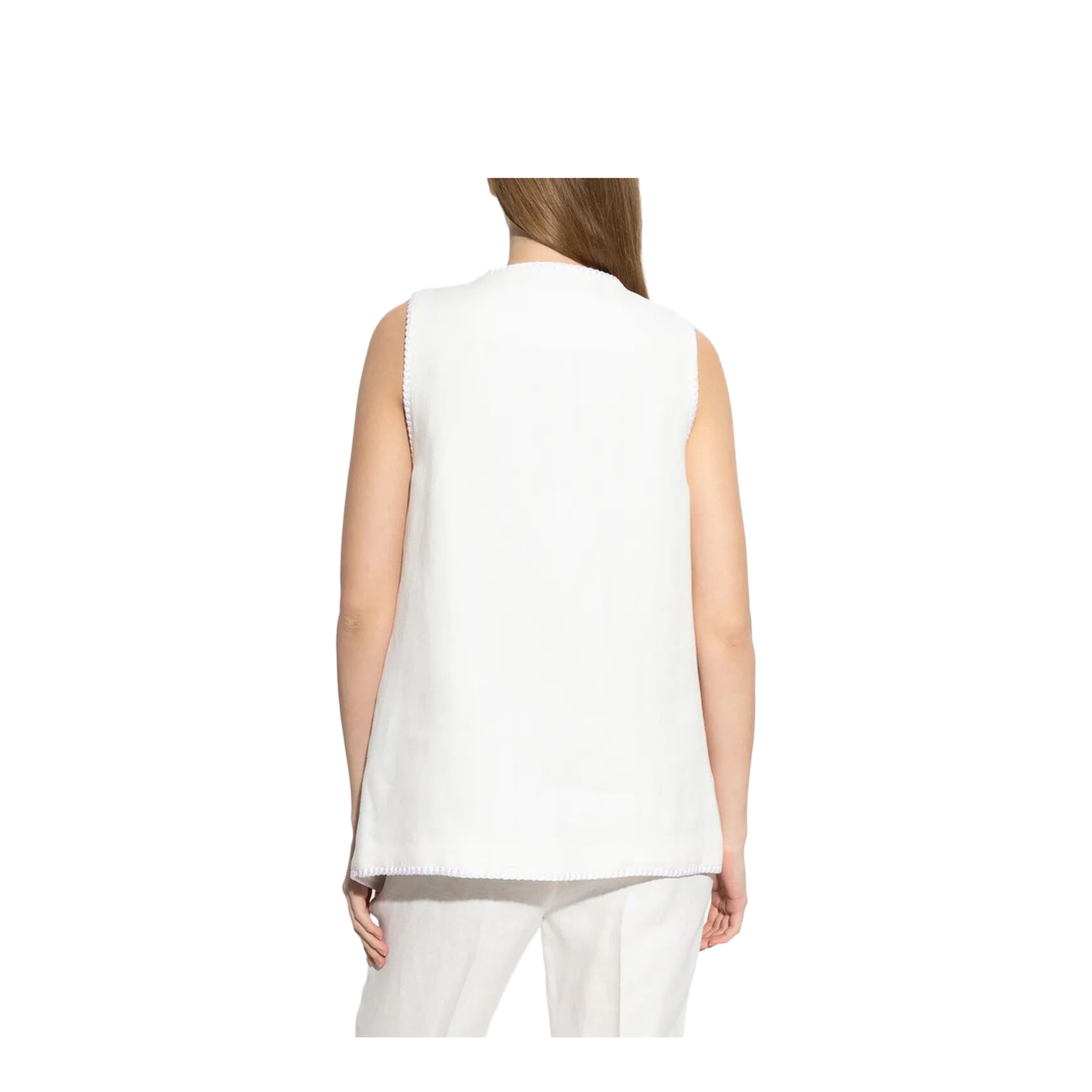 Button-Down Waistcoat with Trims - Image 5