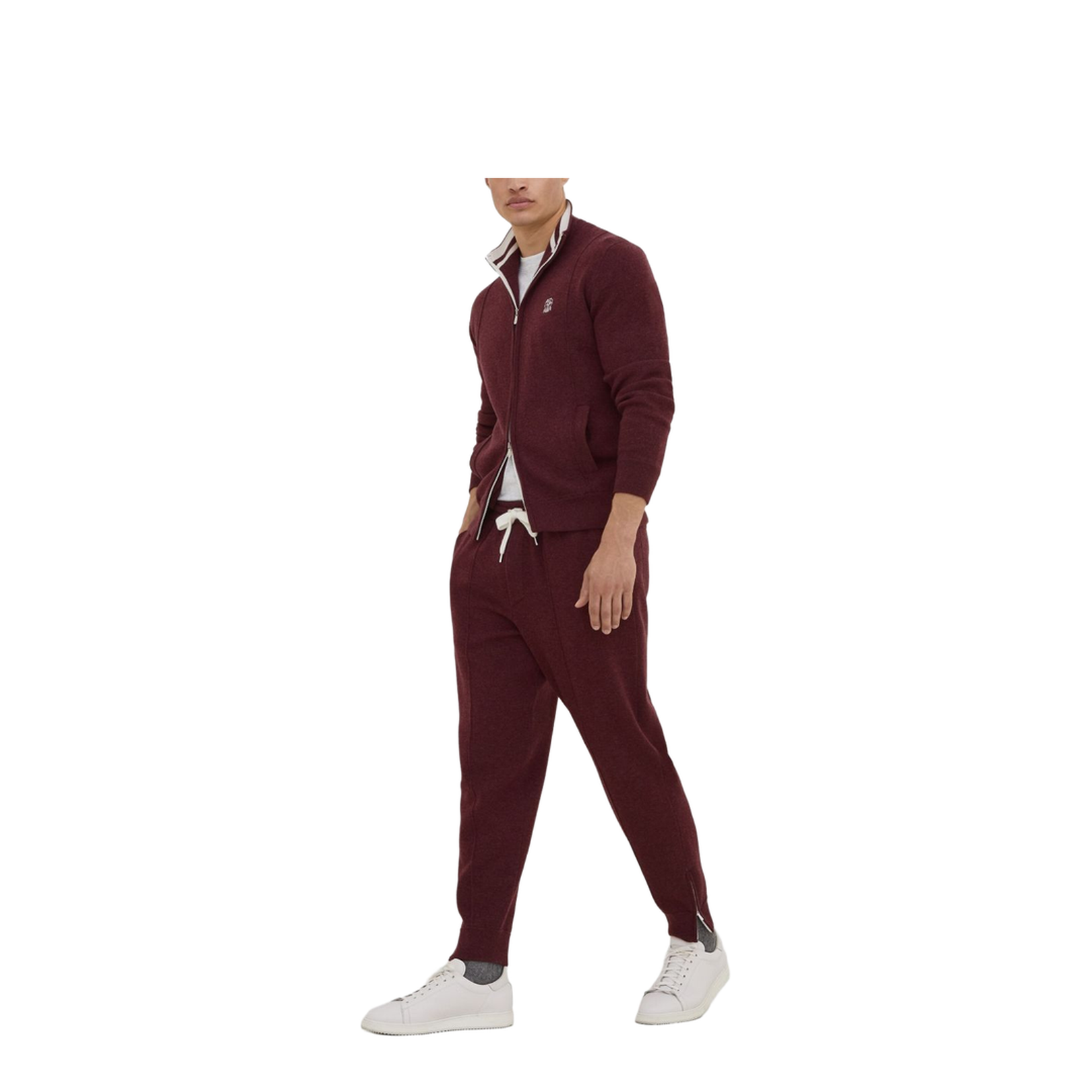 T-Shirt with Faux-Layering in Pearl Grey - Image 2