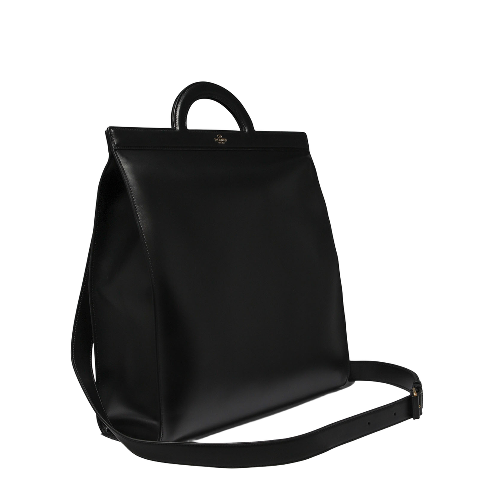 Leather Handbag with Frontal Logo Print - Image 3