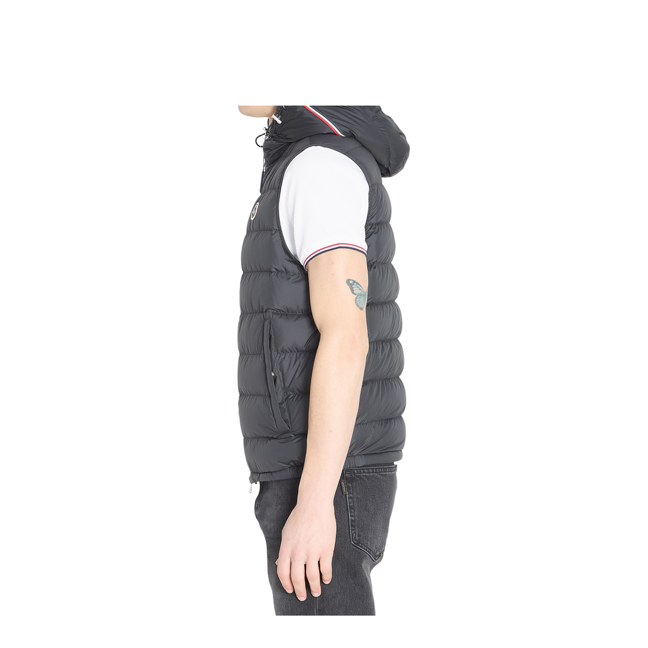 Black Marseillan Hooded Down Gilet - Image 3