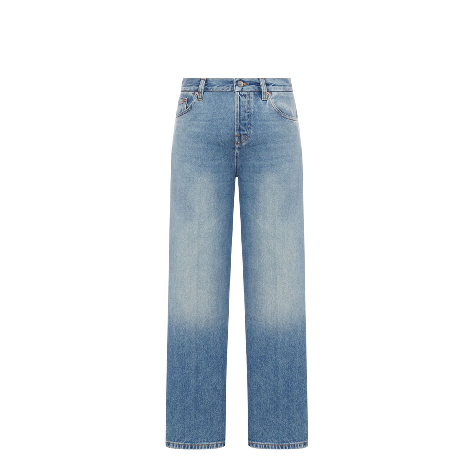 Straight Fit Denim Pants in Light Blue - Image 1