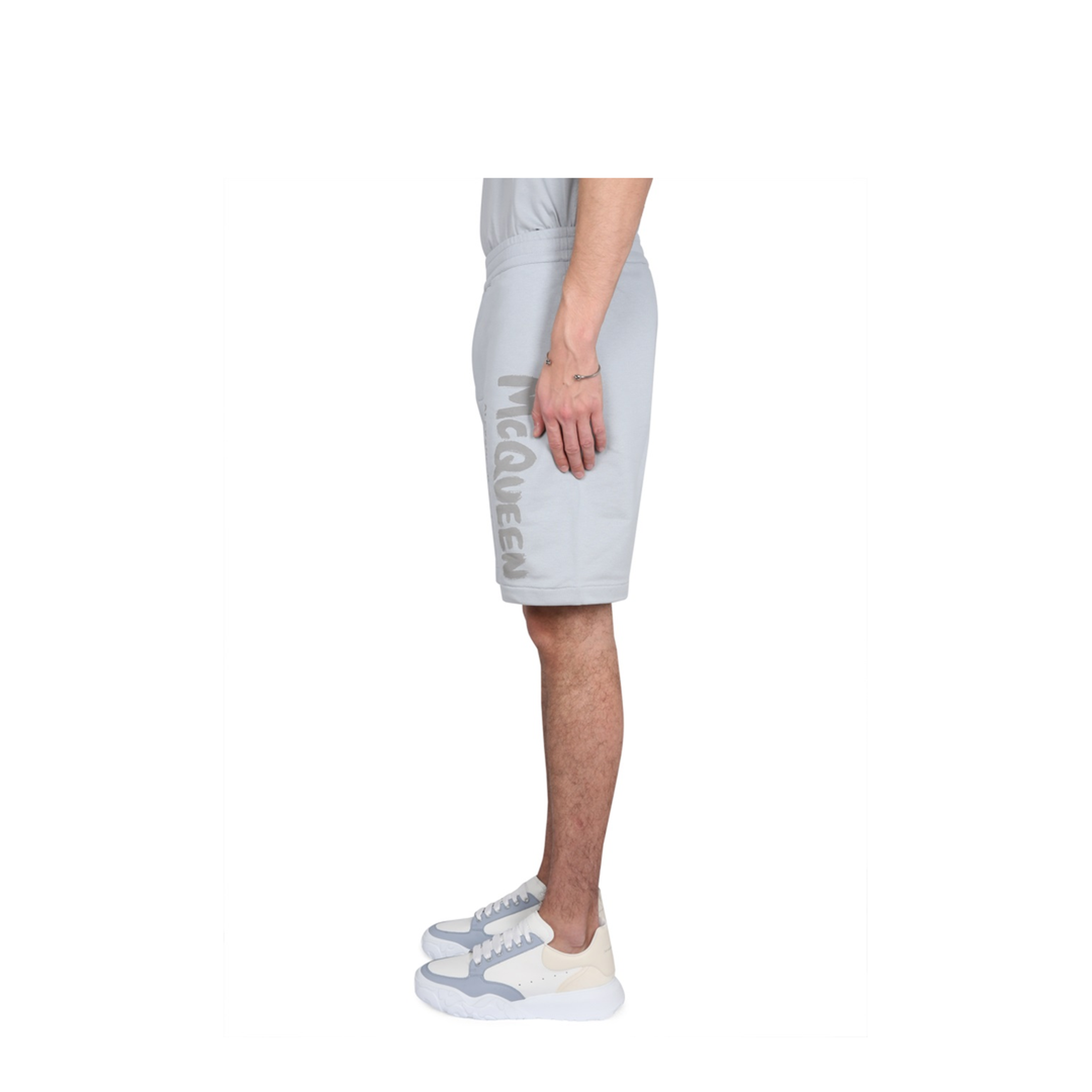 Grey Cotton Bermuda Shorts - Image 3