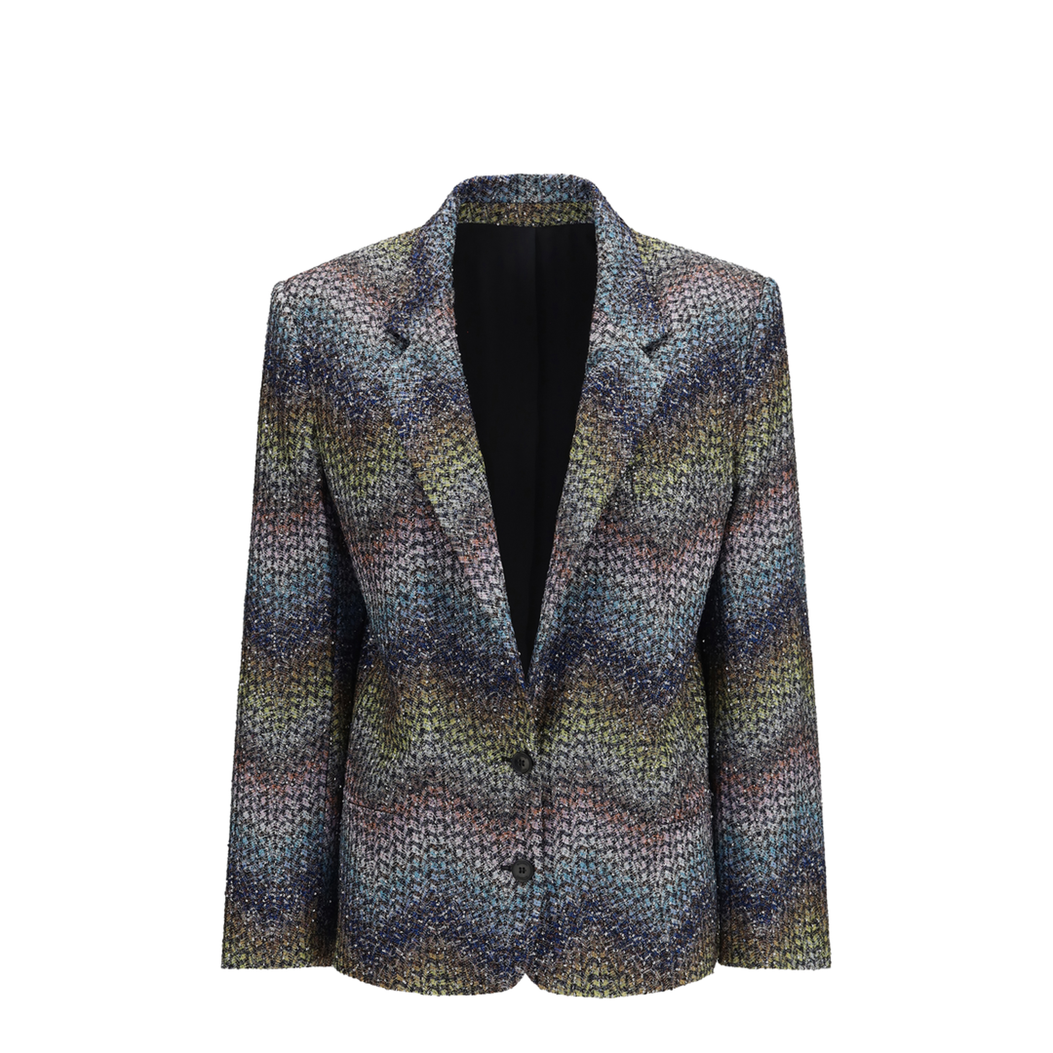 Single-breasted Lamé Viscose Blazer - Image 1