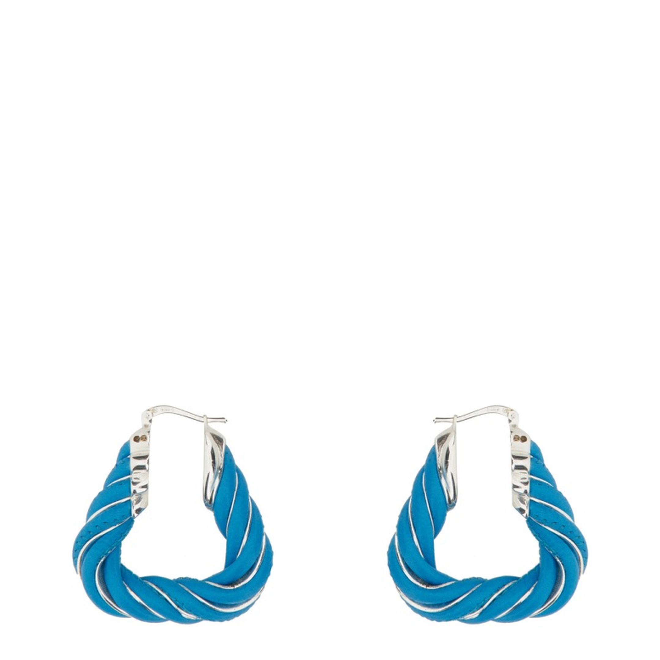 Triangular Twist Hoop Earrings - Image 1