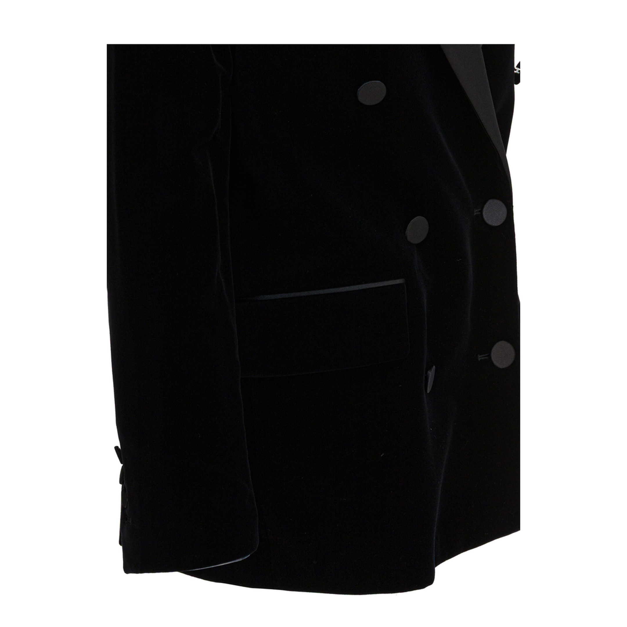 Velvet And Satin Double-Breasted Blazer - Image 4
