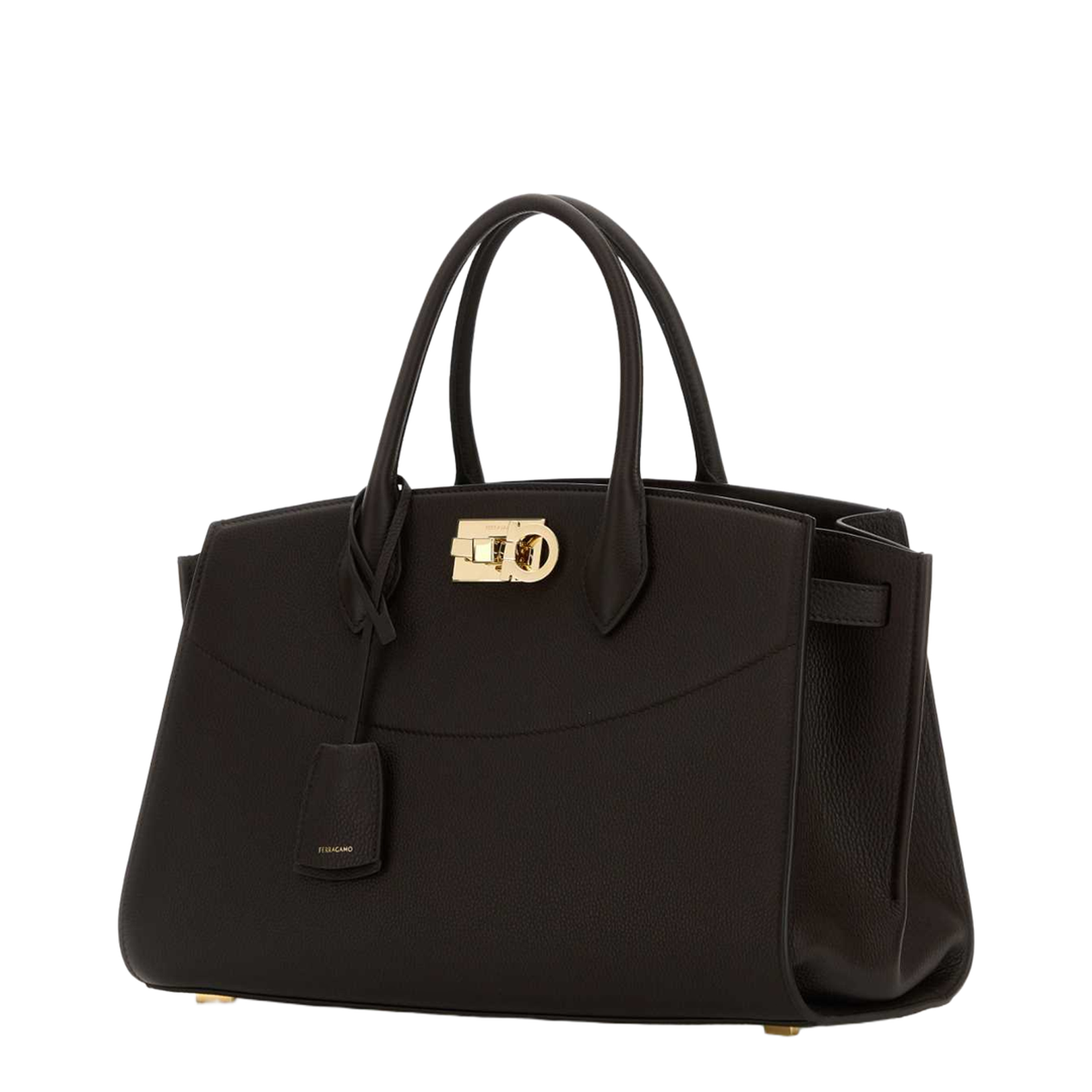 Dark Brown Leather Large Studio Soft Handbag - Image 2