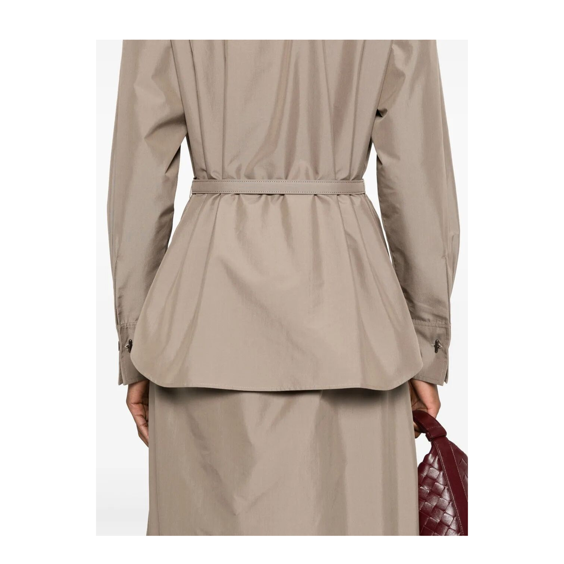 Poplin Belted Shirt Dress - Image 4