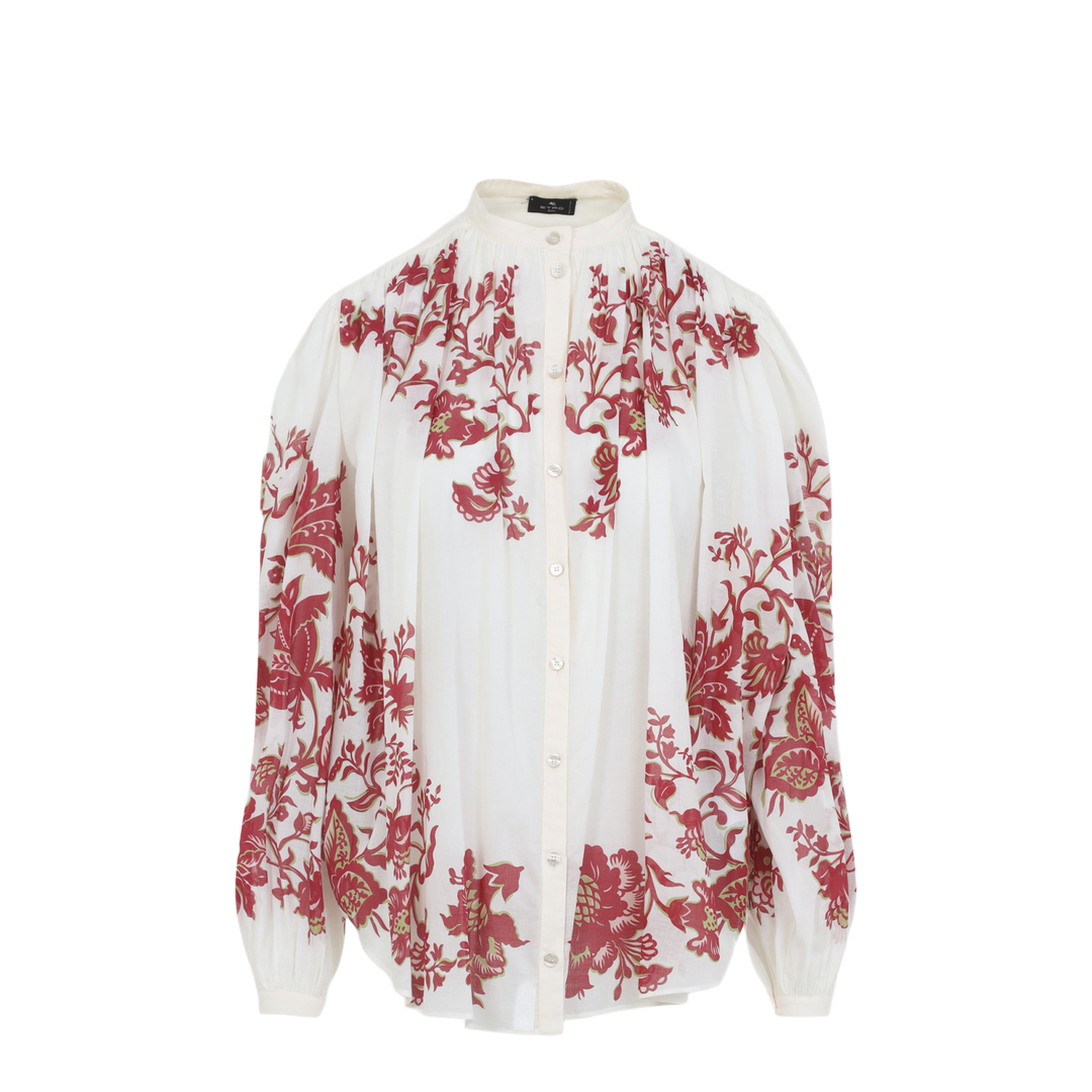 Pleates Band Collar Shirt - Image 3