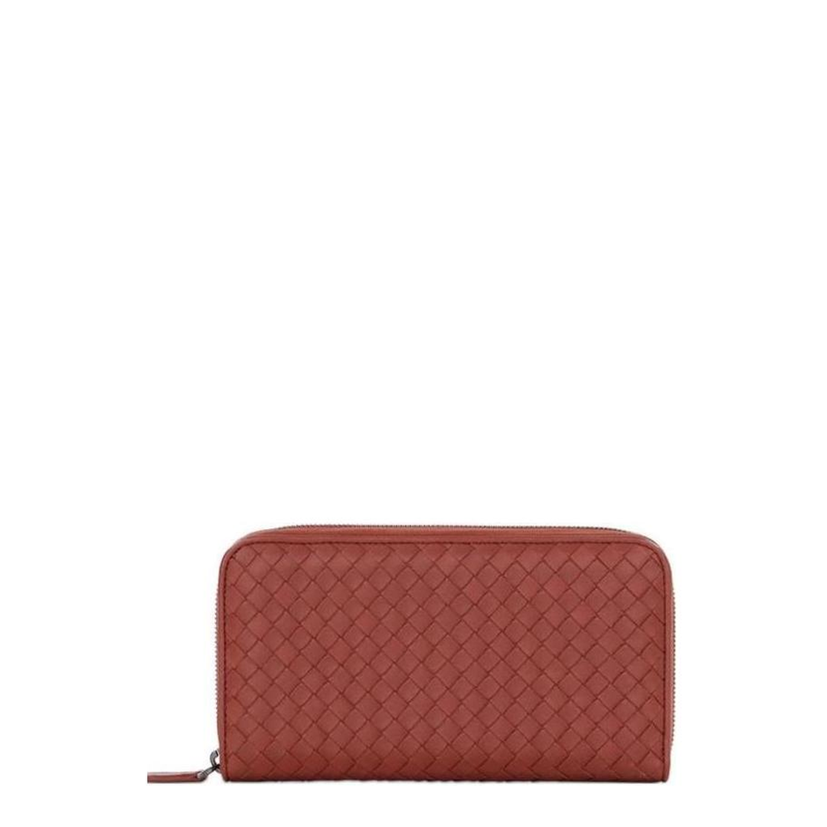 Intrecciato Leather Wallet - Red - Image 1