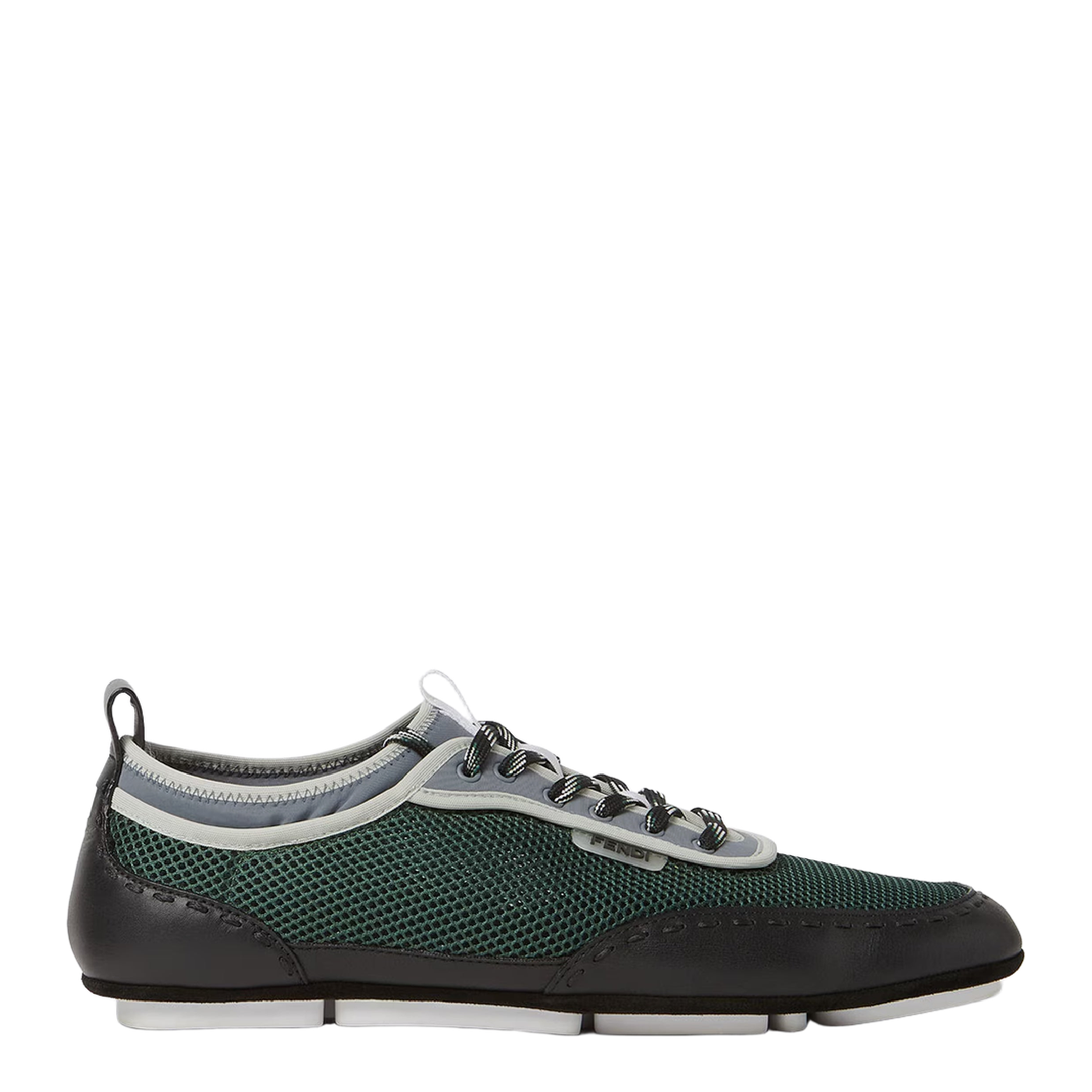 Fit Sneakers Neon Green Mesh And Black Leather - Image 1