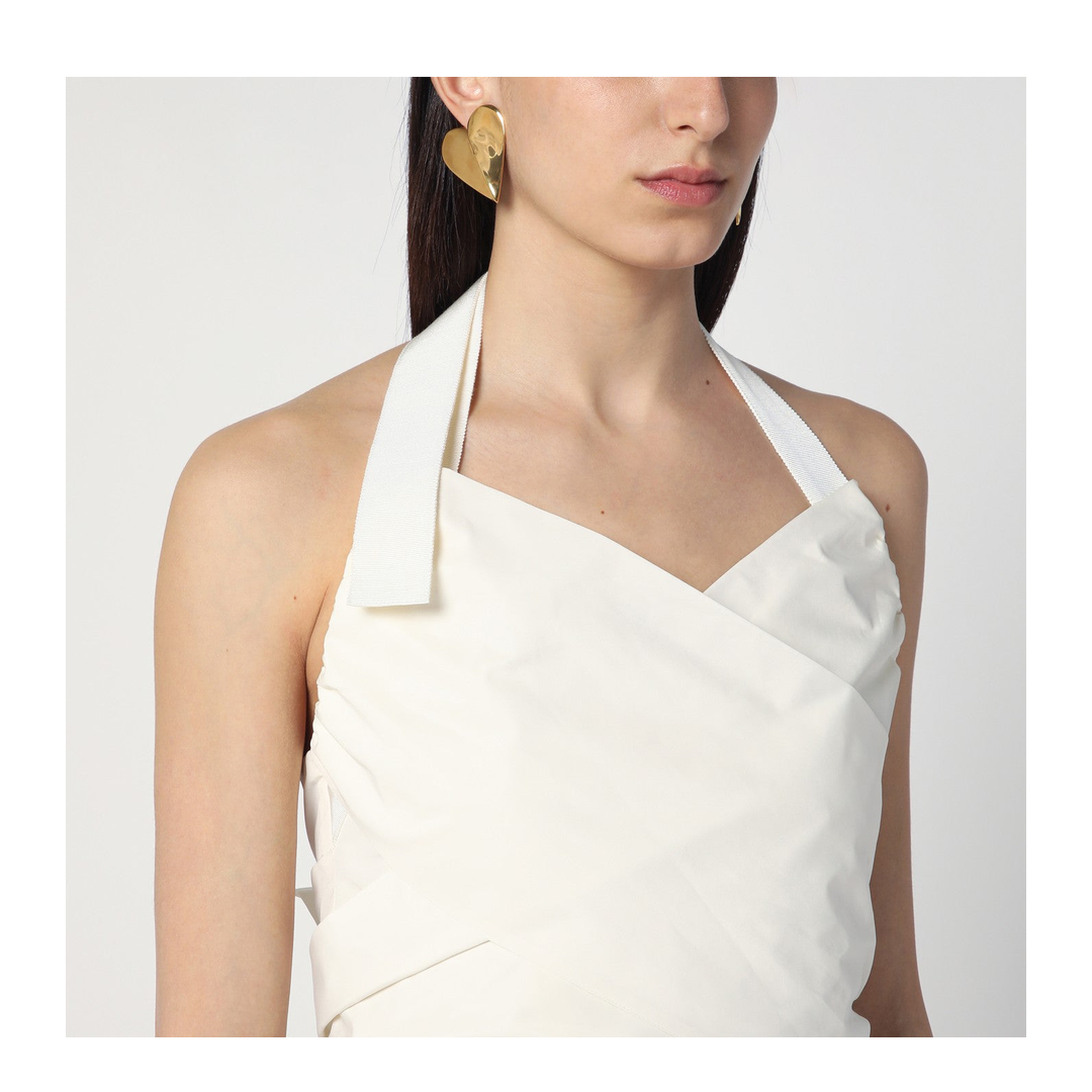 Ivory Dress with a Bow on the Back - Image 2