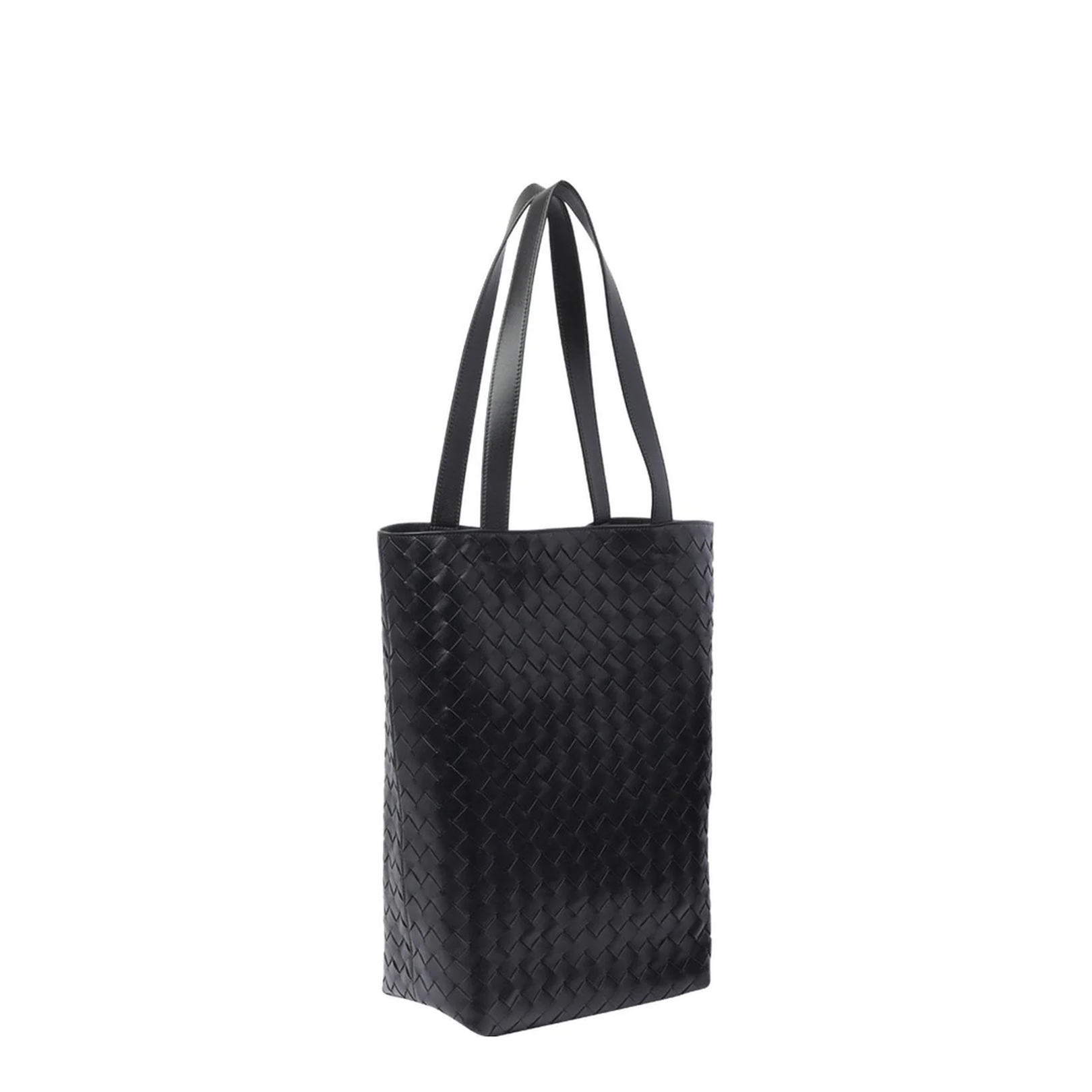 Intrecciato Small Leather Tote Bags - Black - Image 2