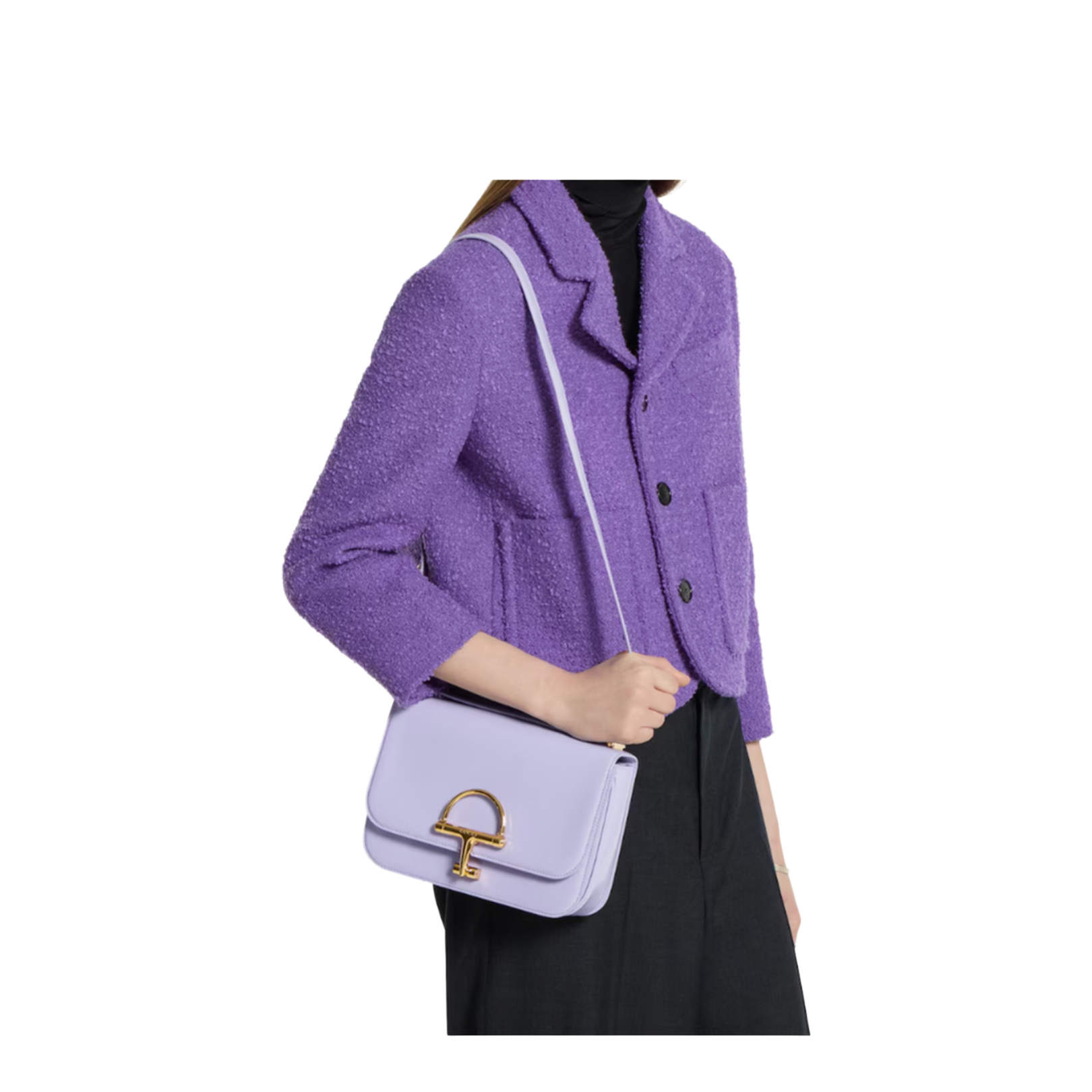Siena Small Shoulder Bag Lilac - Image 5