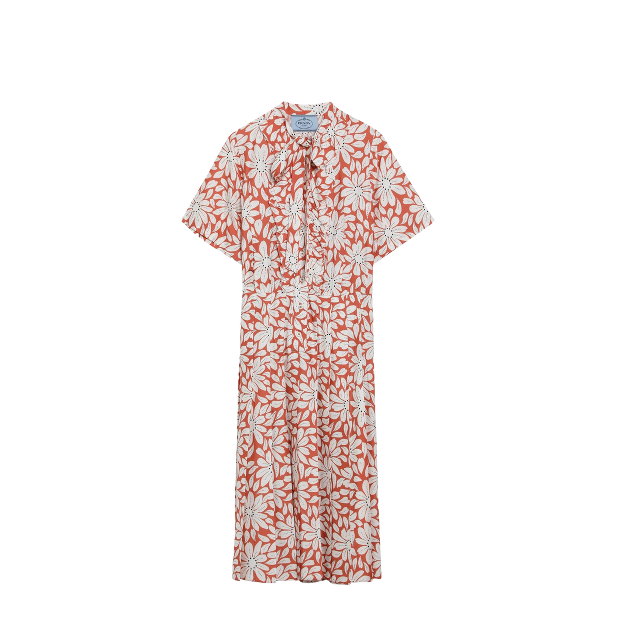 Floral Print Shirt Dress - Image 1