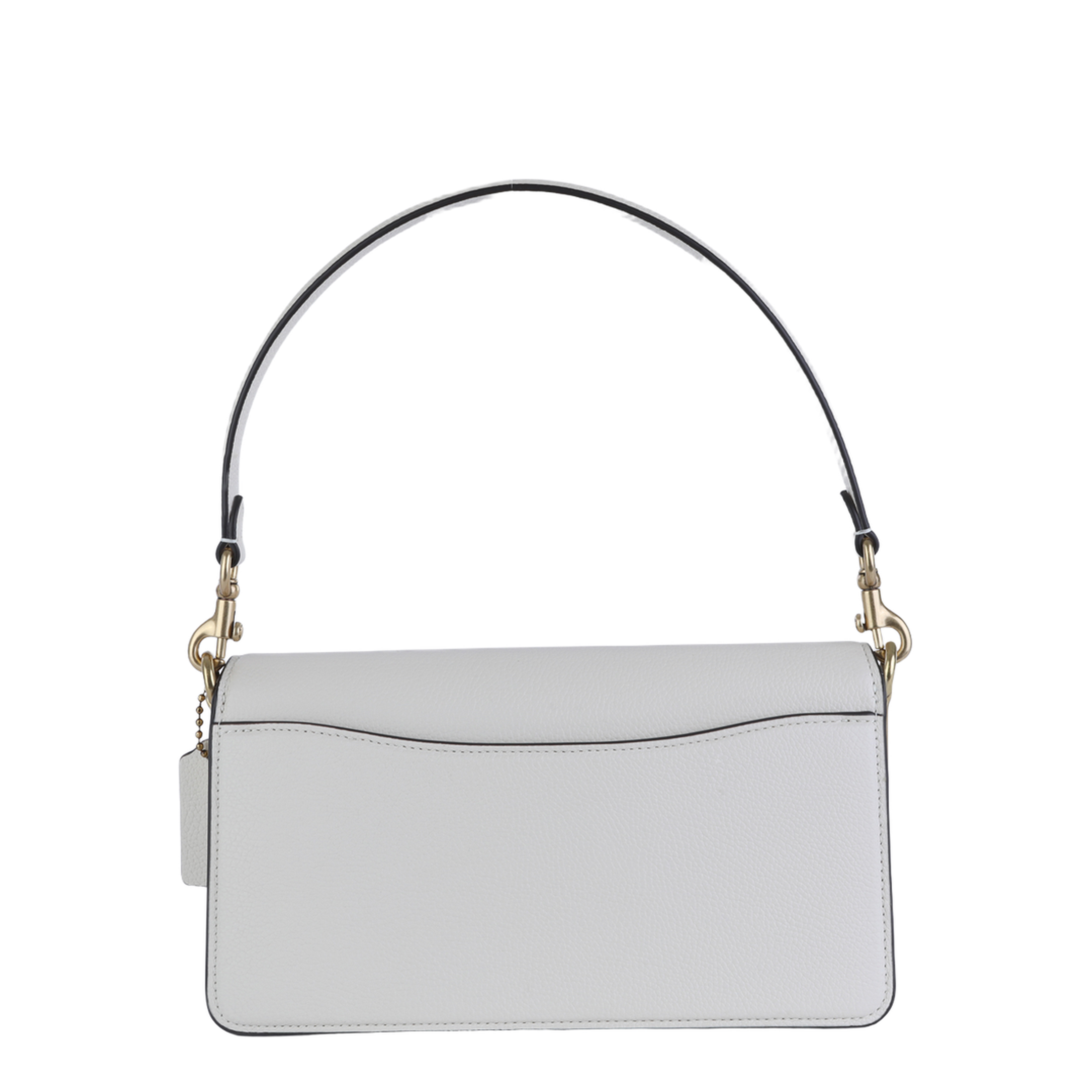 Tabby Medium Polished Pebble Leather Shoulder Bag - Chalk - Image 5