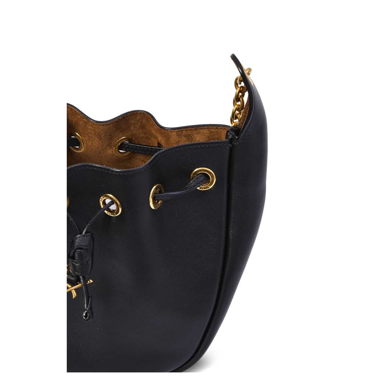 Supple Medium Leather Bucket Bags - Black - Image 4