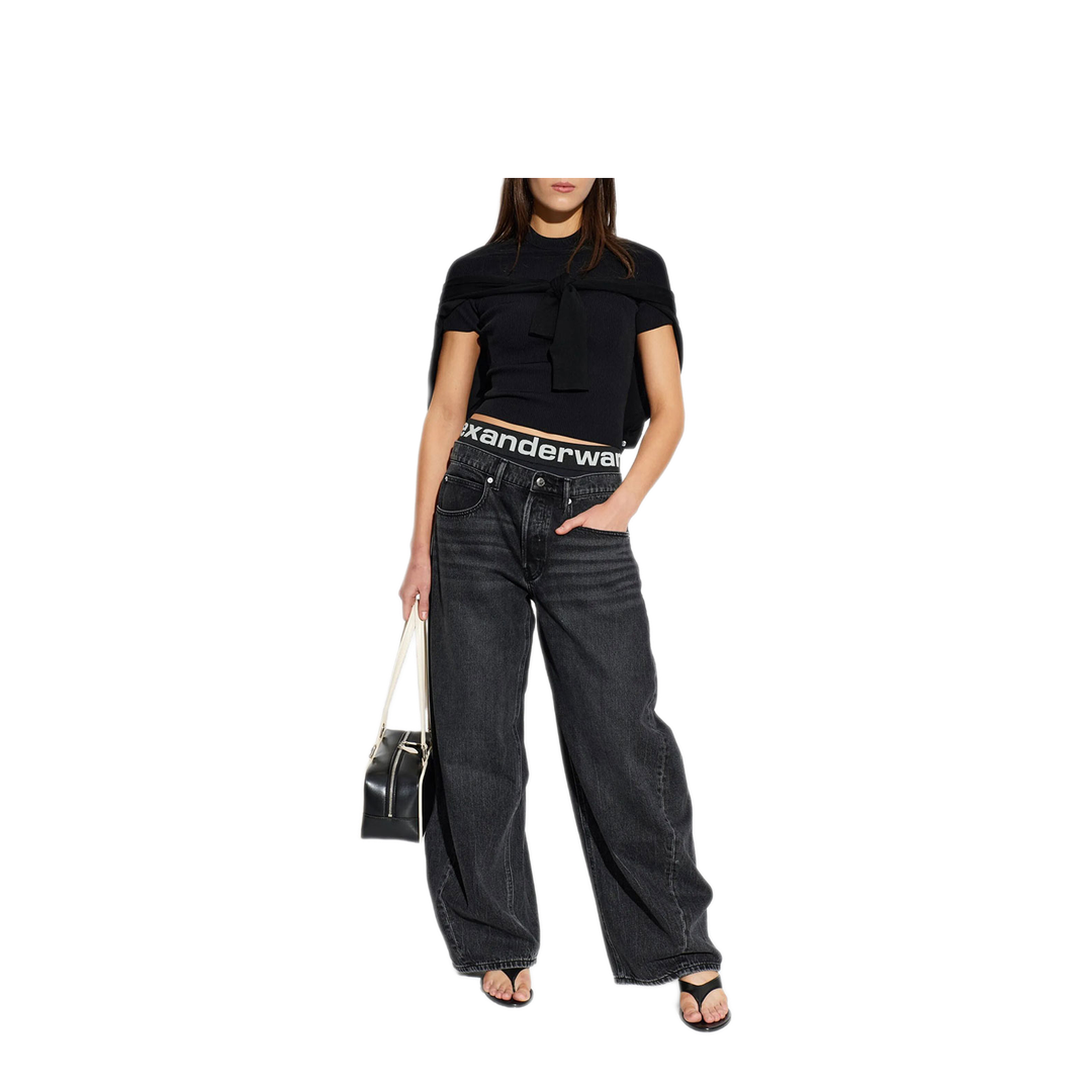 Blow-Up Jeans with Logo Bike Short Waistband - Image 2
