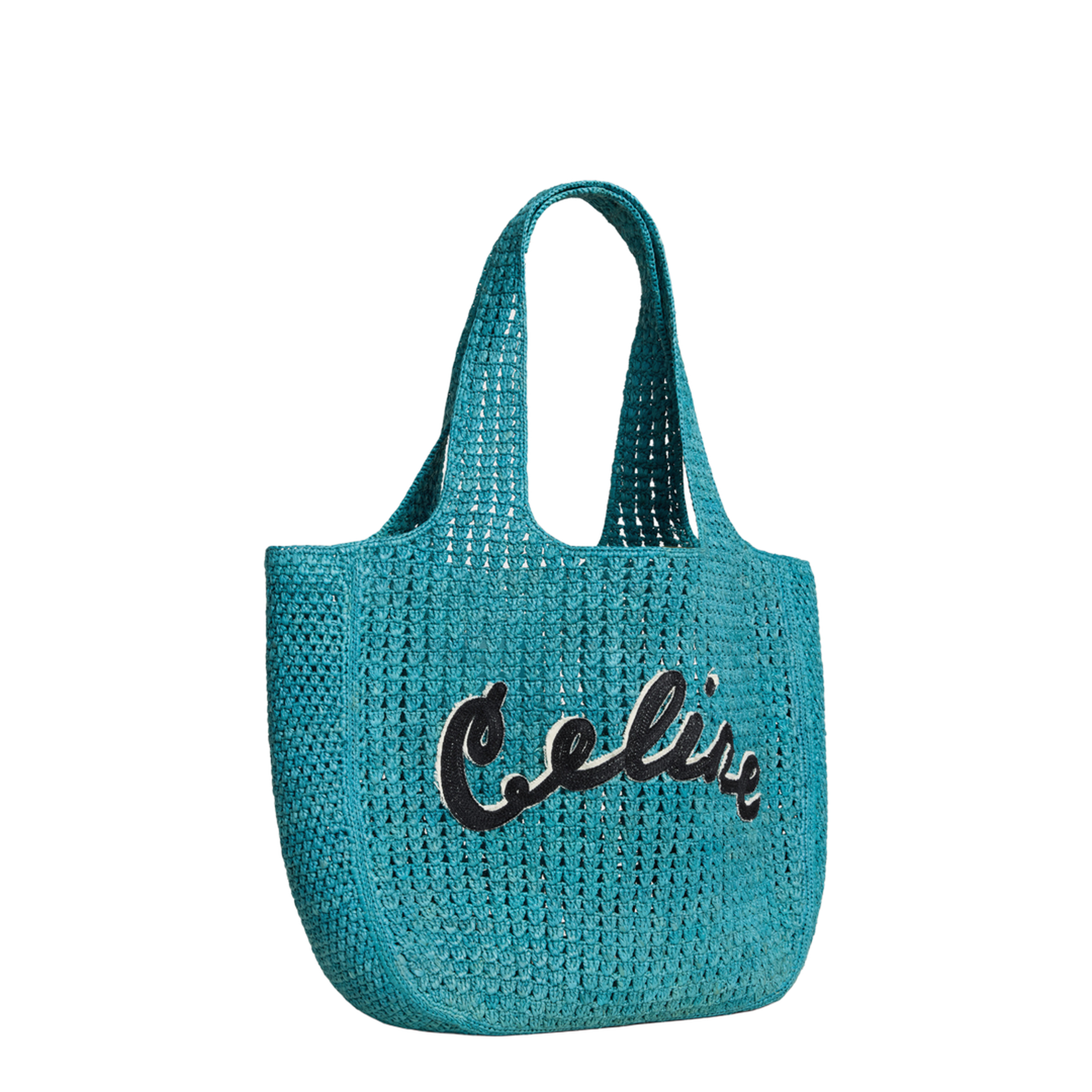 Hobo Bag Raffia Blue - Image 2