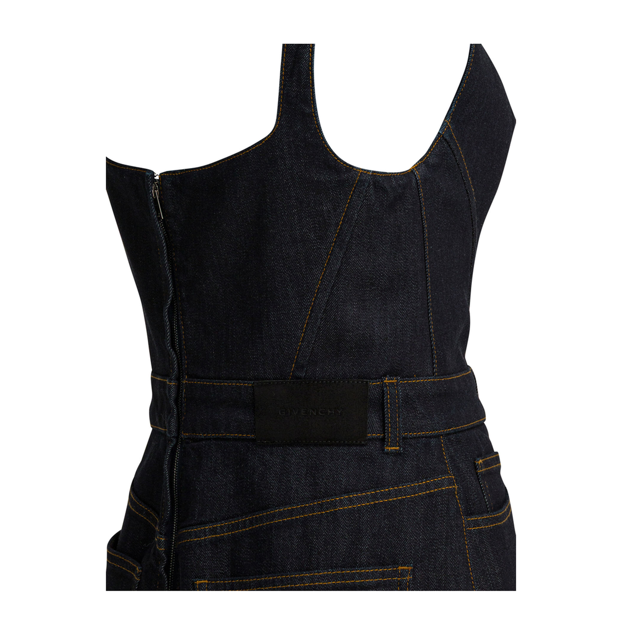 Sheath Dress In Raw Denim - Image 4