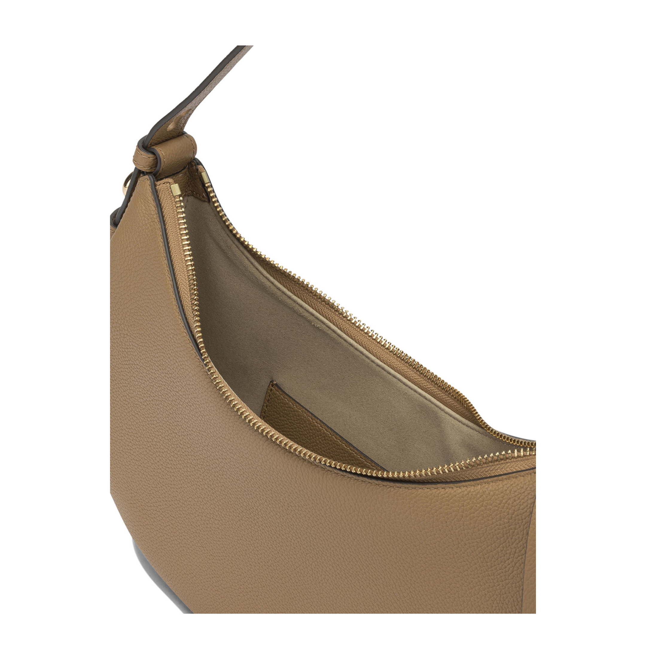 Romy Medium Pebbled Leather Hobo Bag - Cognac - Image 5